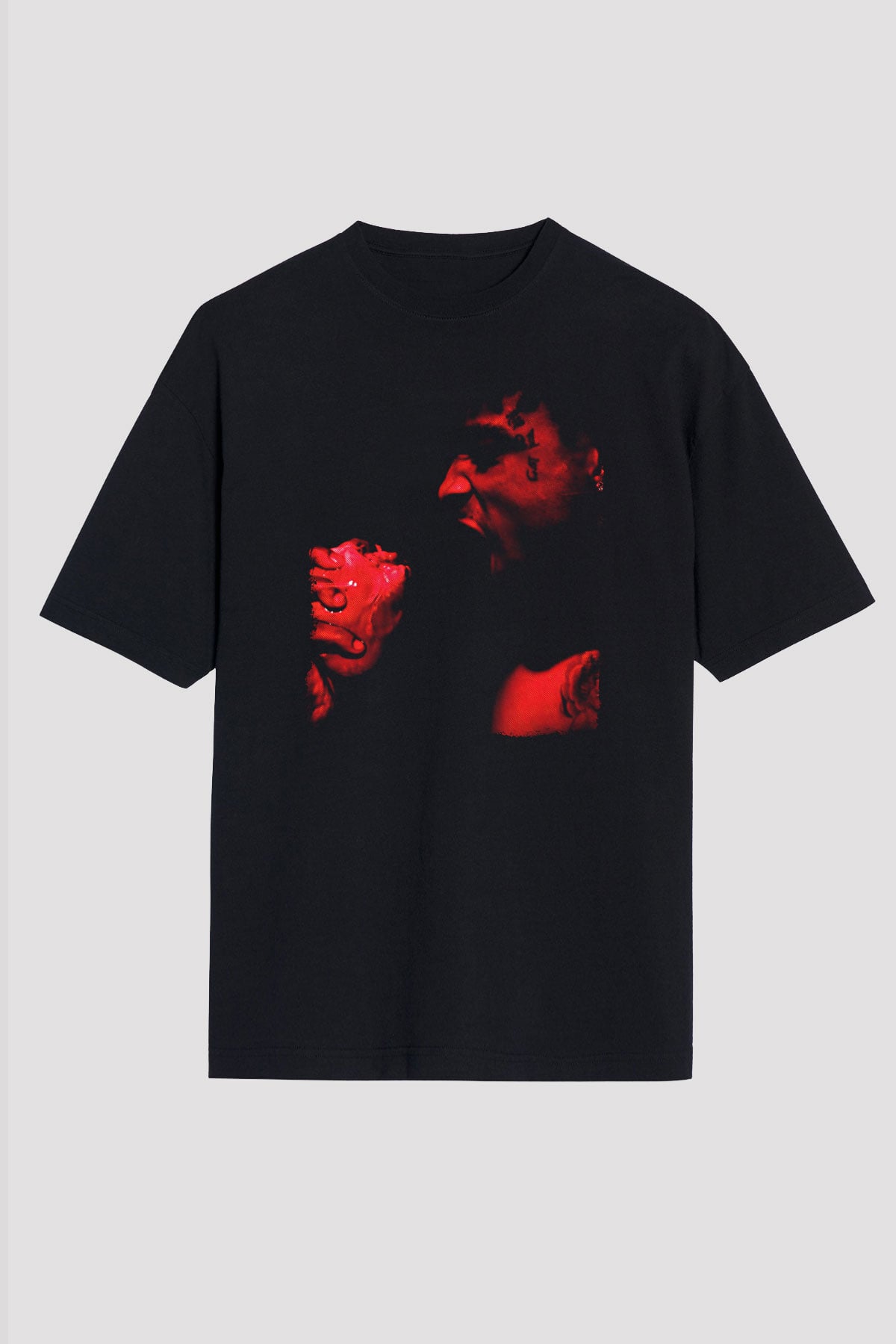 21 Savage Baskılı Unisex Siyah Oversize Tişört - Tshirt
