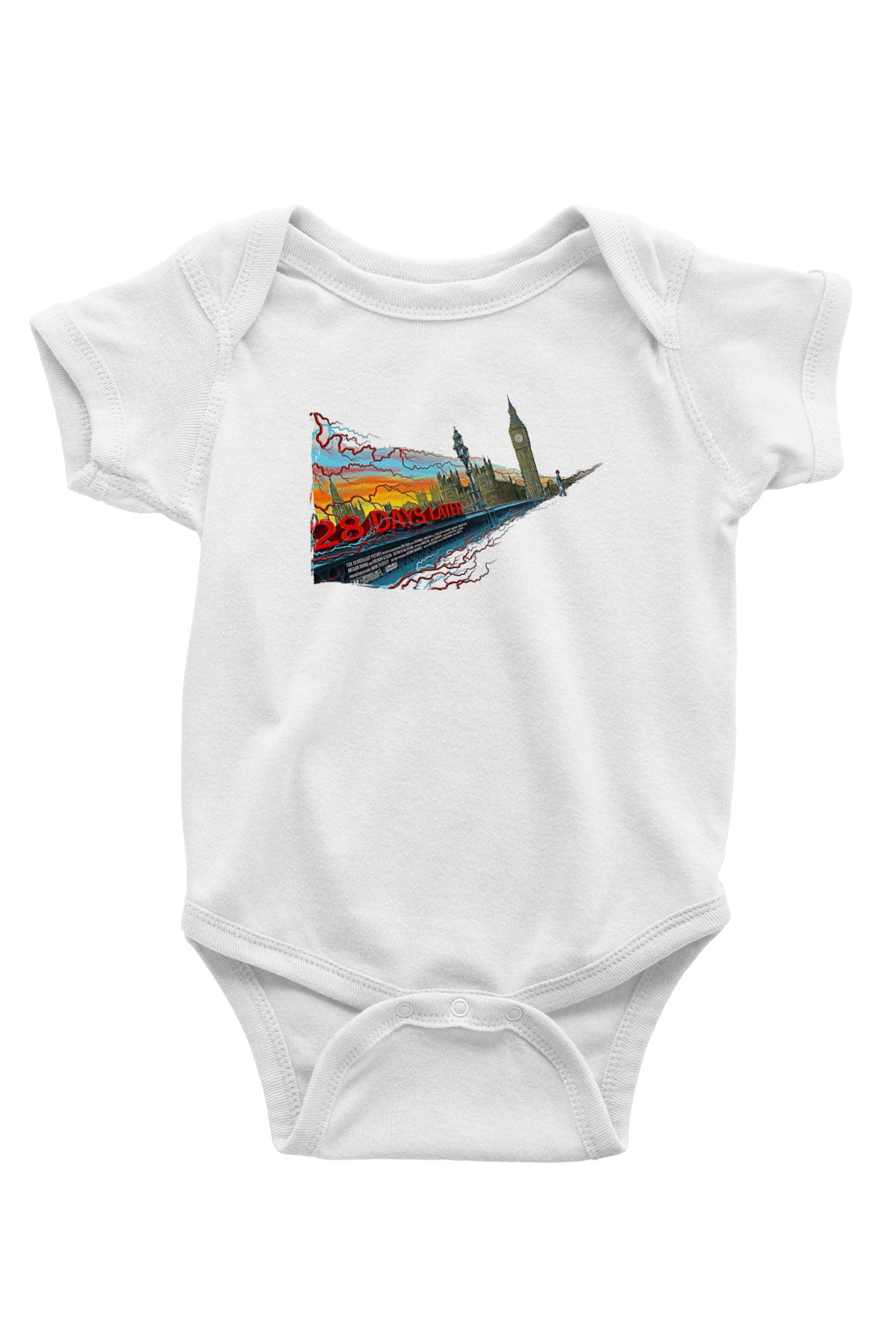 28 Days Later Baskılı Beyaz Unisex Bebek Body - Zıbın