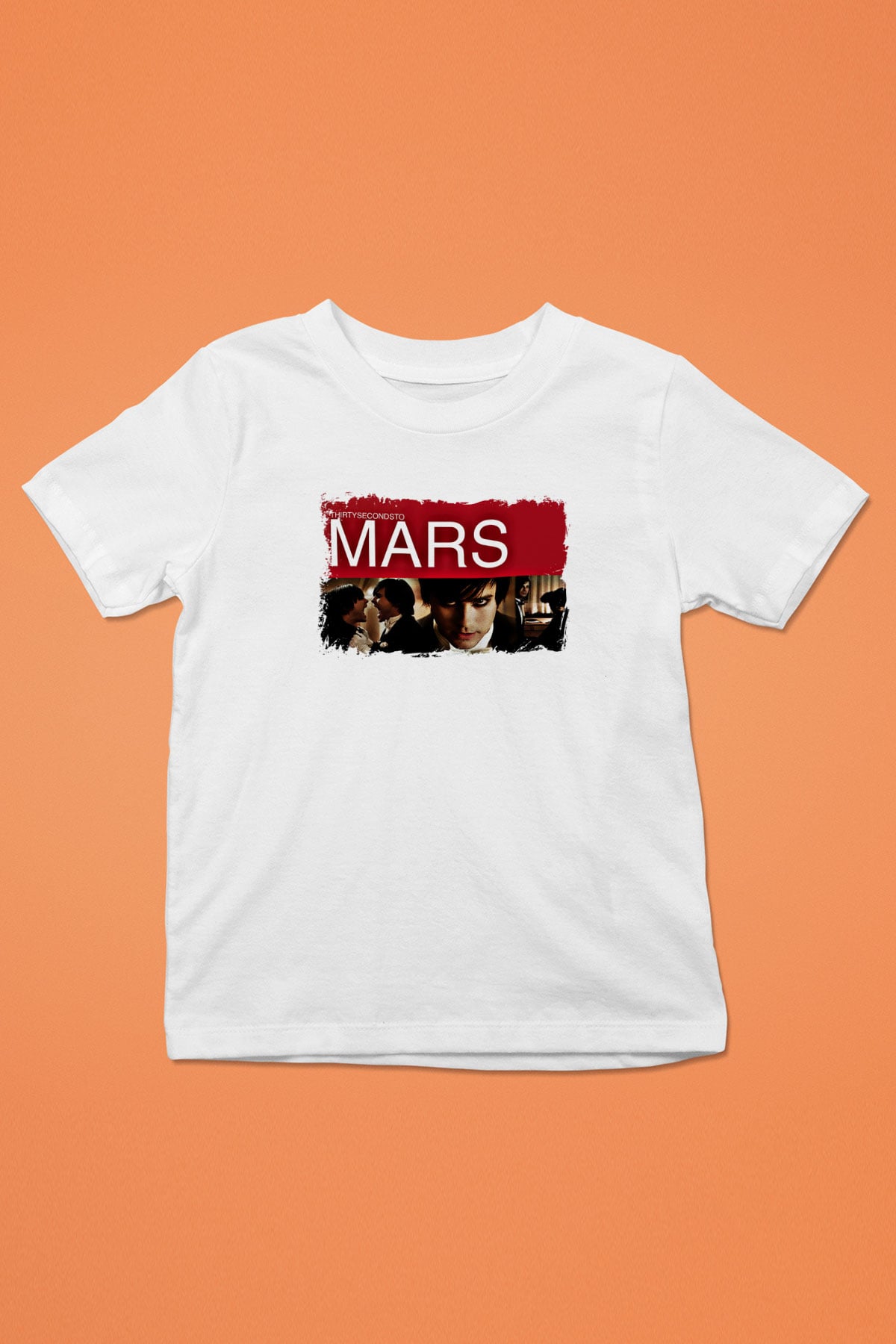 30 Seconds To Mars Baskılı Unisex Beyaz Çocuk Tişört