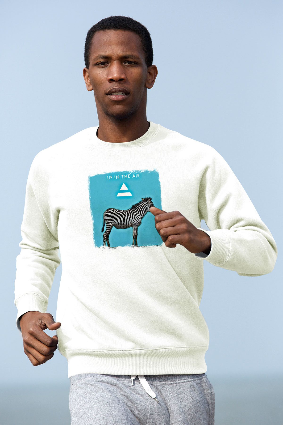30 Seconds To Mars Baskılı Unisex Beyaz Sweatshirt