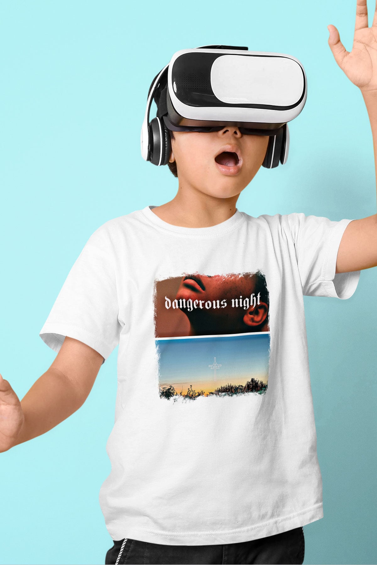 30 Seconds To Mars Baskılı Unisex Beyaz Çocuk Tişört