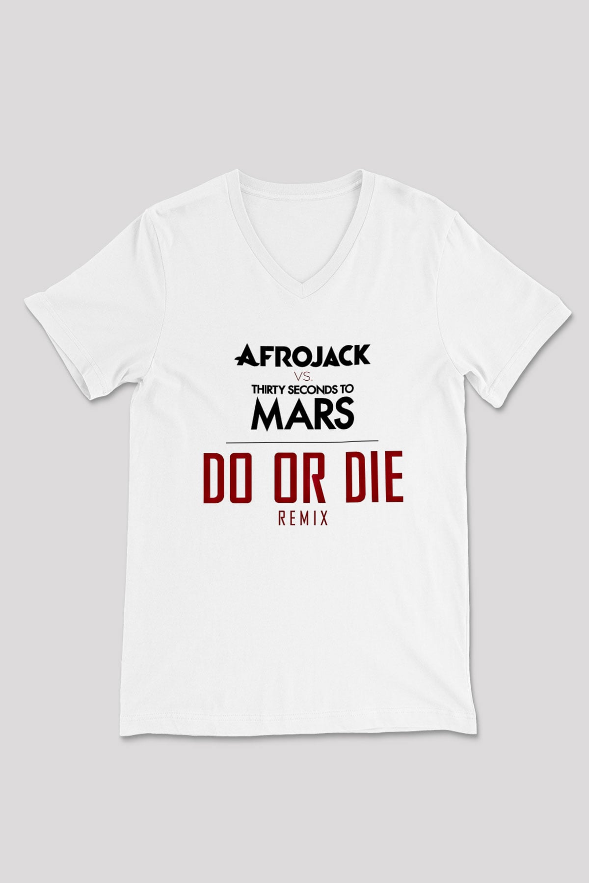 30 Seconds To Mars Baskılı Unisex Beyaz V Yaka Tişört