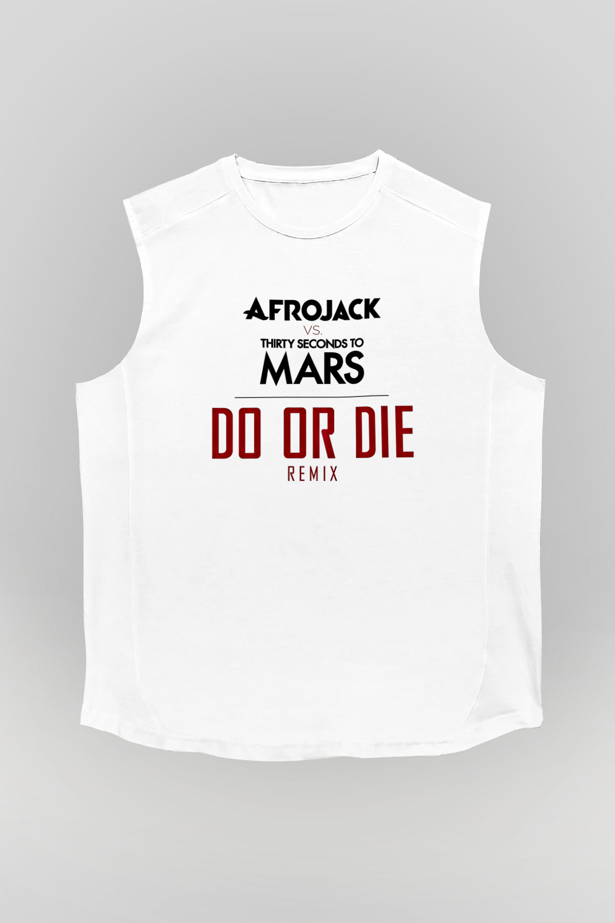 30 Seconds To Mars Baskılı Unisex Beyaz Kolsuz Tişört