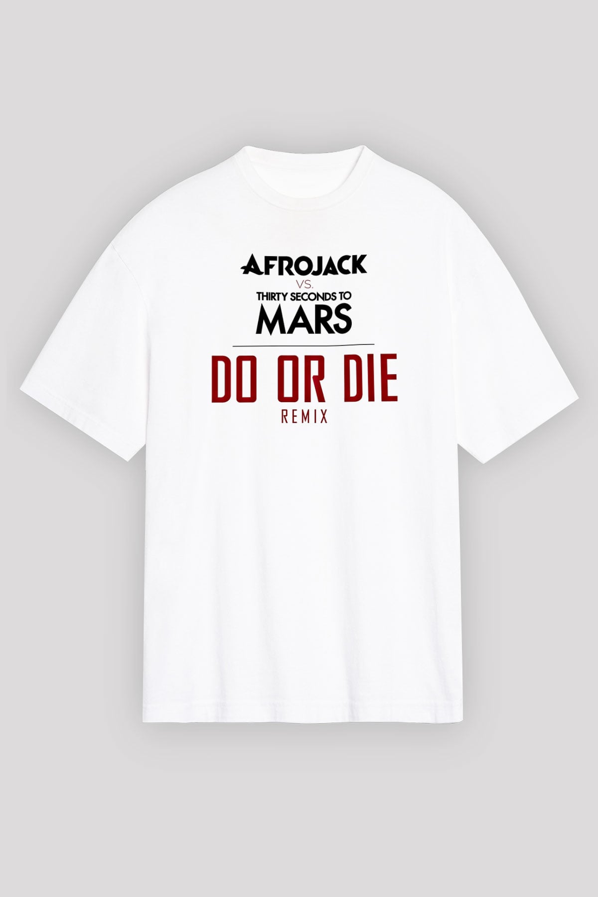 30 Seconds To Mars Baskılı Unisex Beyaz Oversize Tişört