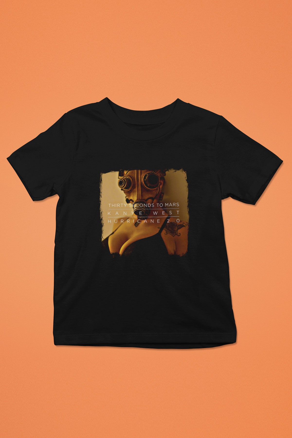 30 Seconds To Mars Baskılı Unisex Siyah Çocuk Tişört