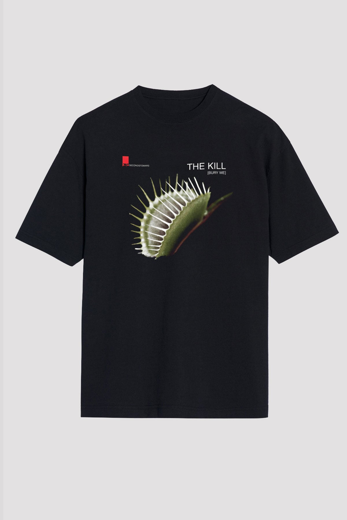 30 Seconds To Mars Baskılı Unisex Siyah Oversize Tişört