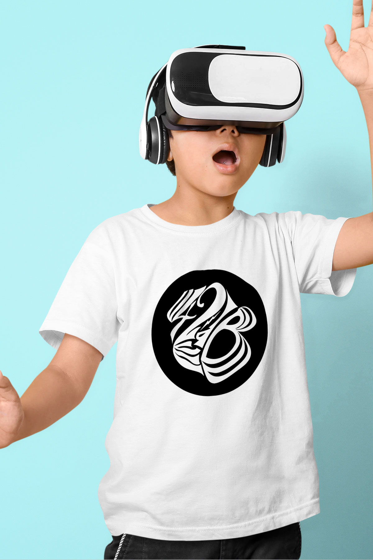 42 decibel Baskılı Unisex Beyaz Çocuk Tişört