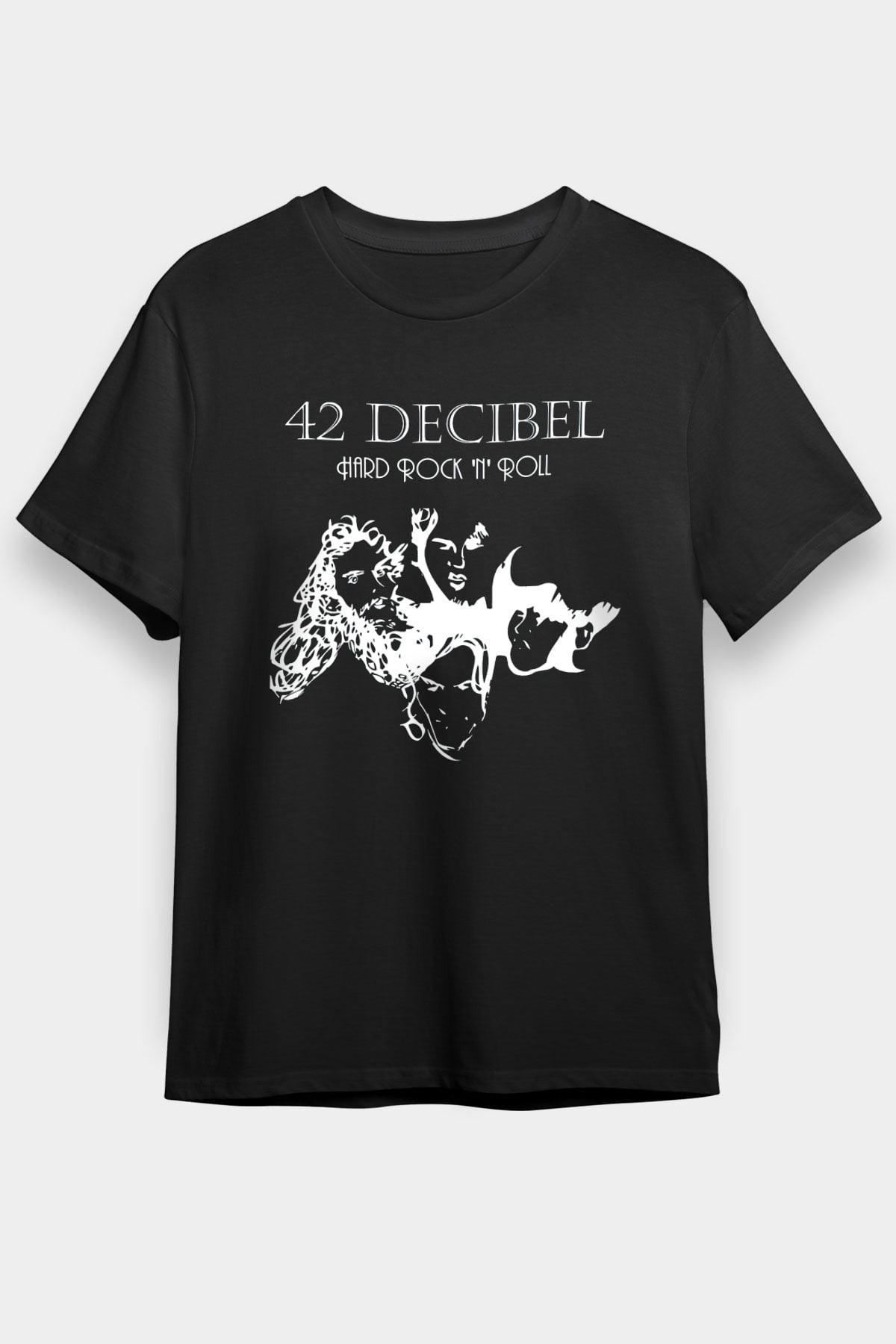 42 Decibel Siyah Unisex Tişört T-Shirt - TişörtFabrikası