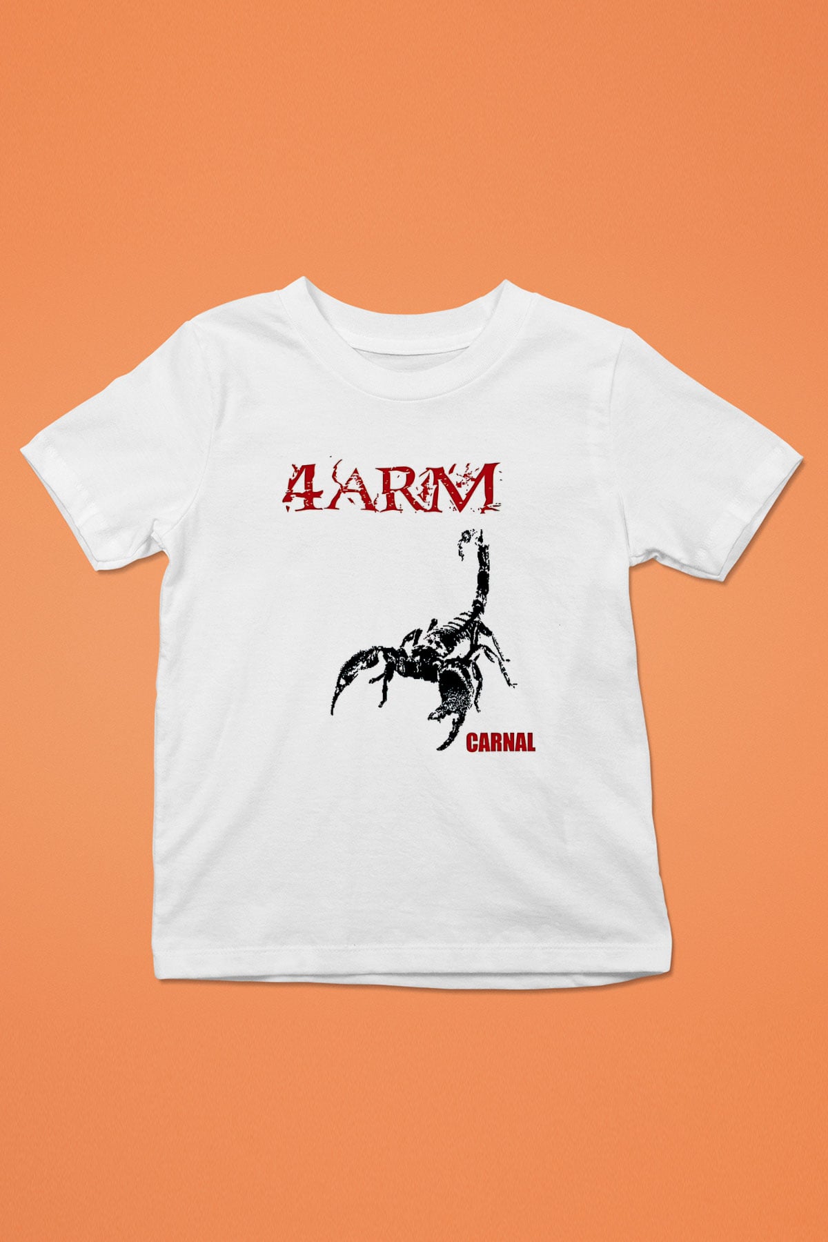 4arm Baskılı Beyaz Unisex Beyaz Çocuk Tişört - Tshirt