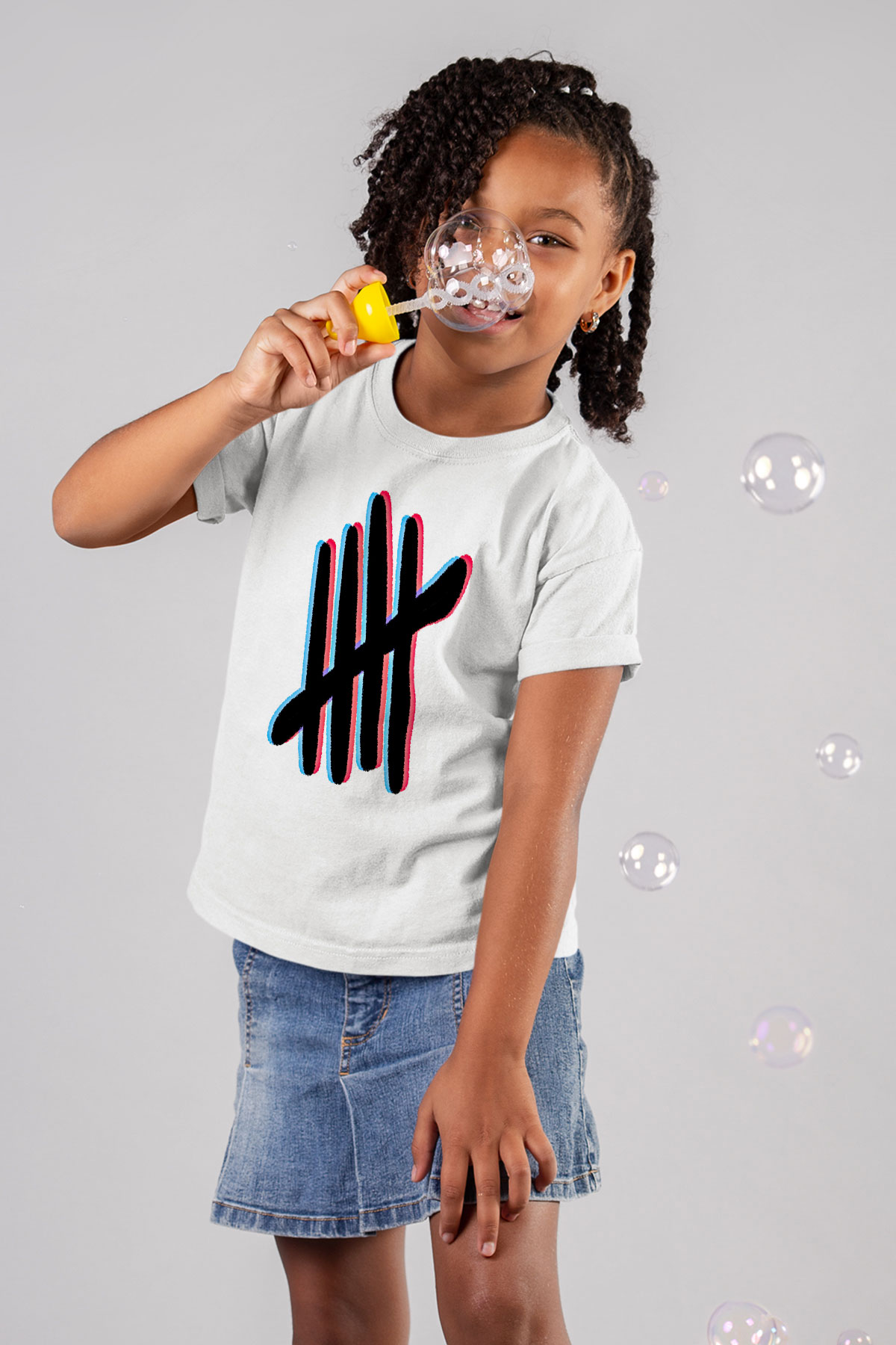 5 Seconds Of Summer Baskılı Unisex Beyaz Çocuk Tişört