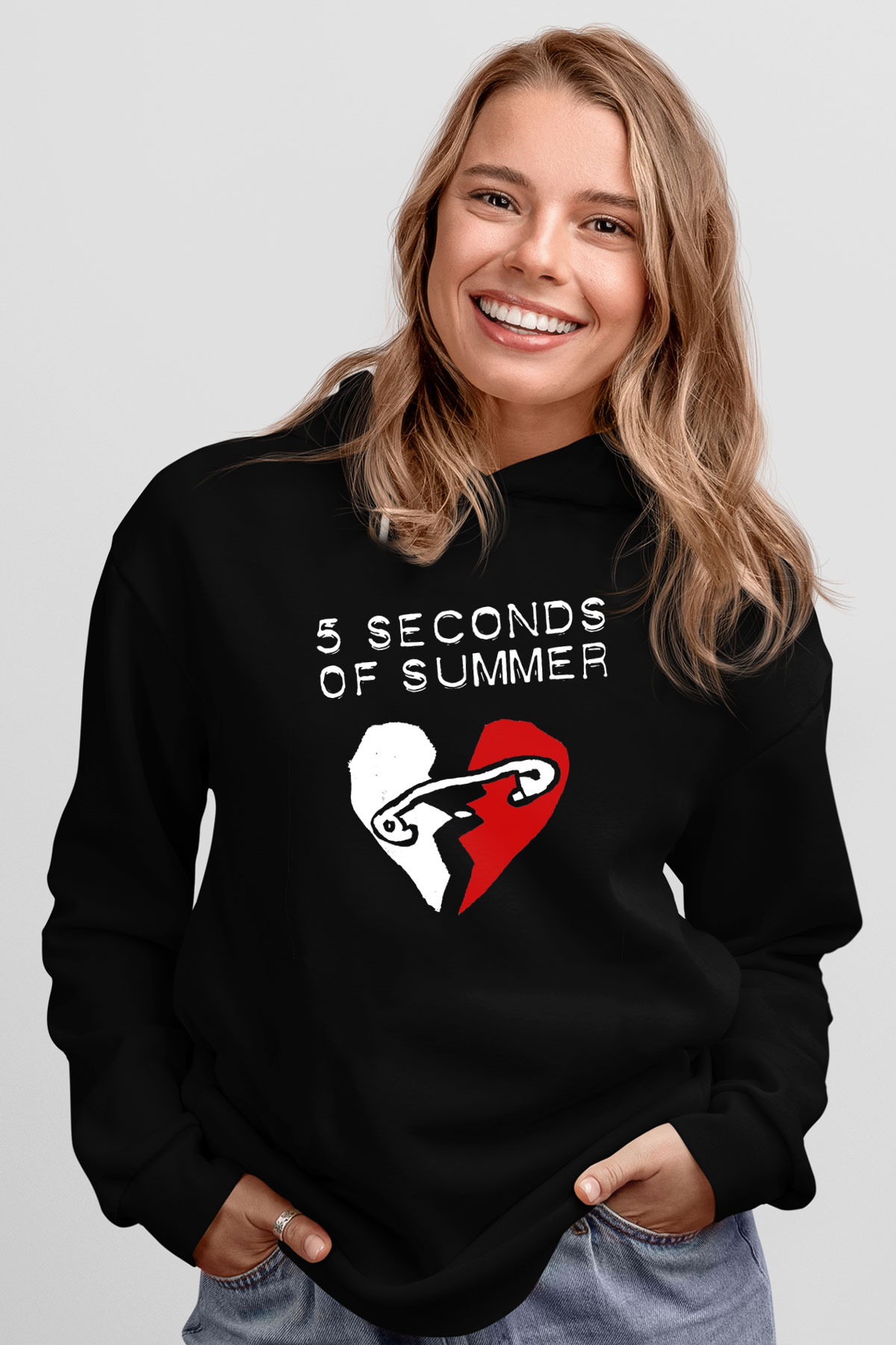 5 Seconds Of Summer Siyah Unisex Hoodie