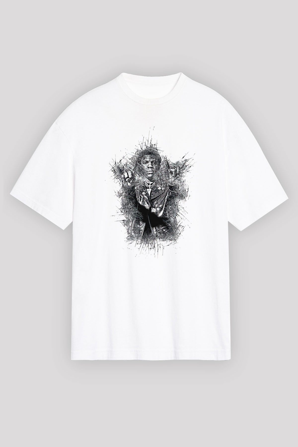 A Boosie Wit Da Hoodie Baskılı Beyaz Unisex Oversize Tişört - Tshirt