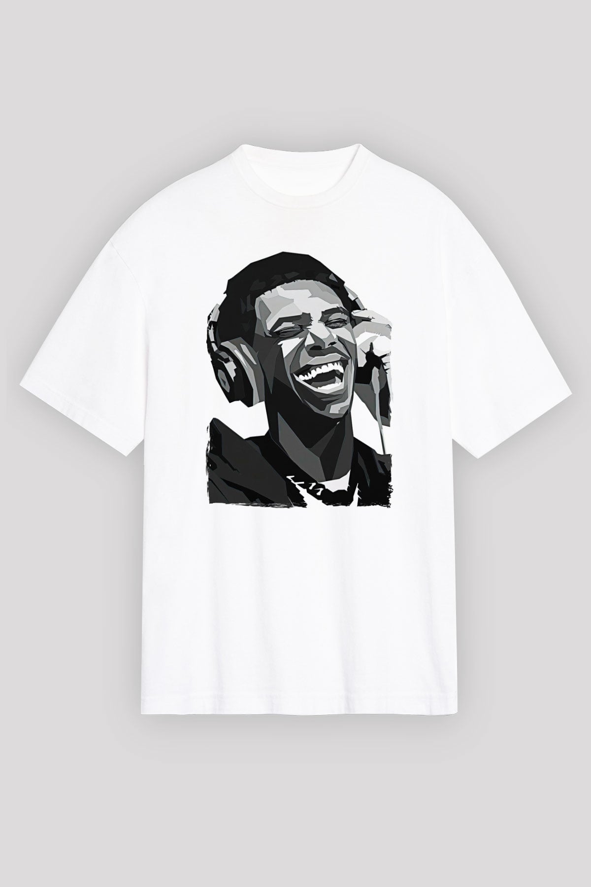 A Boosie Wit Da Hoodie Baskılı Beyaz Unisex Oversize Tişört - Tshirt