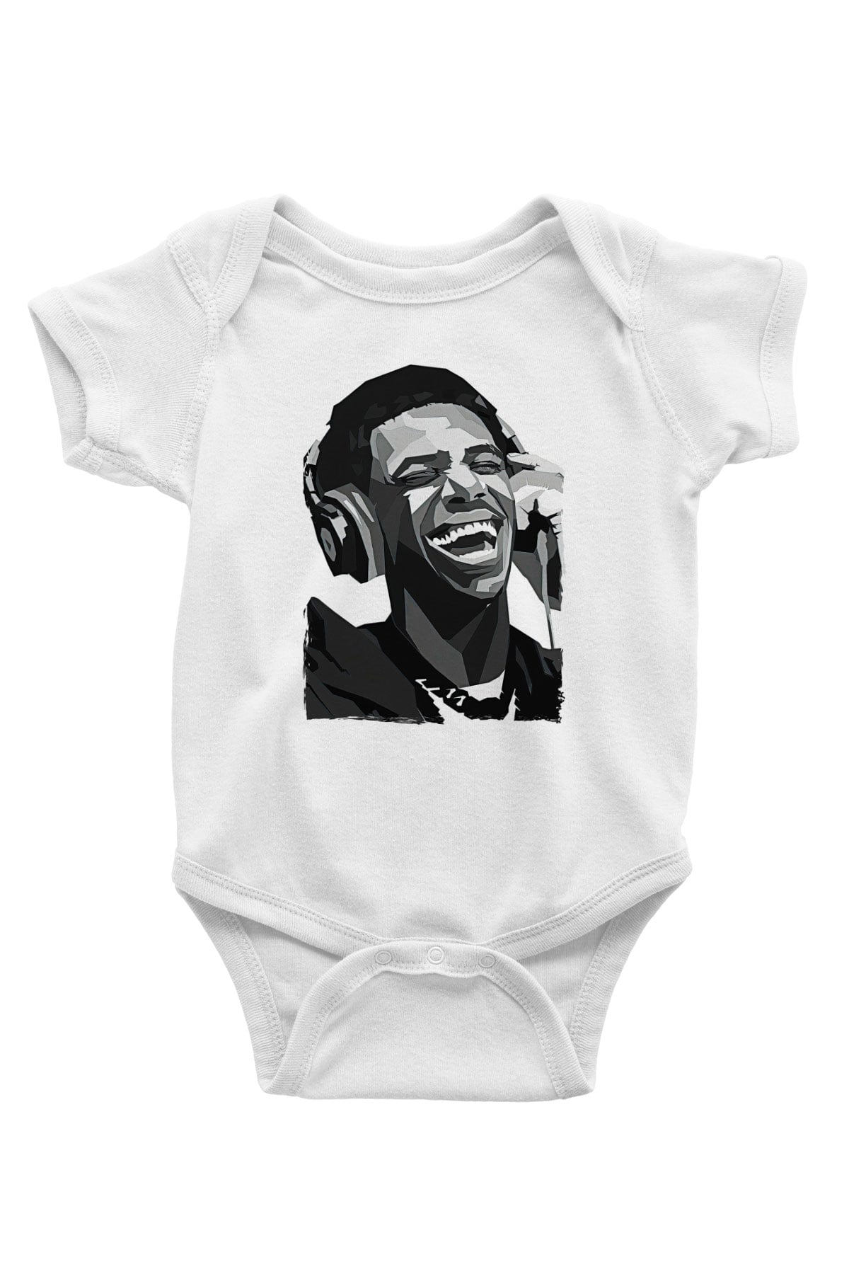 A Boosie Wit Da Hoodie Baskılı Beyaz Unisex Bebek Body - Zıbın
