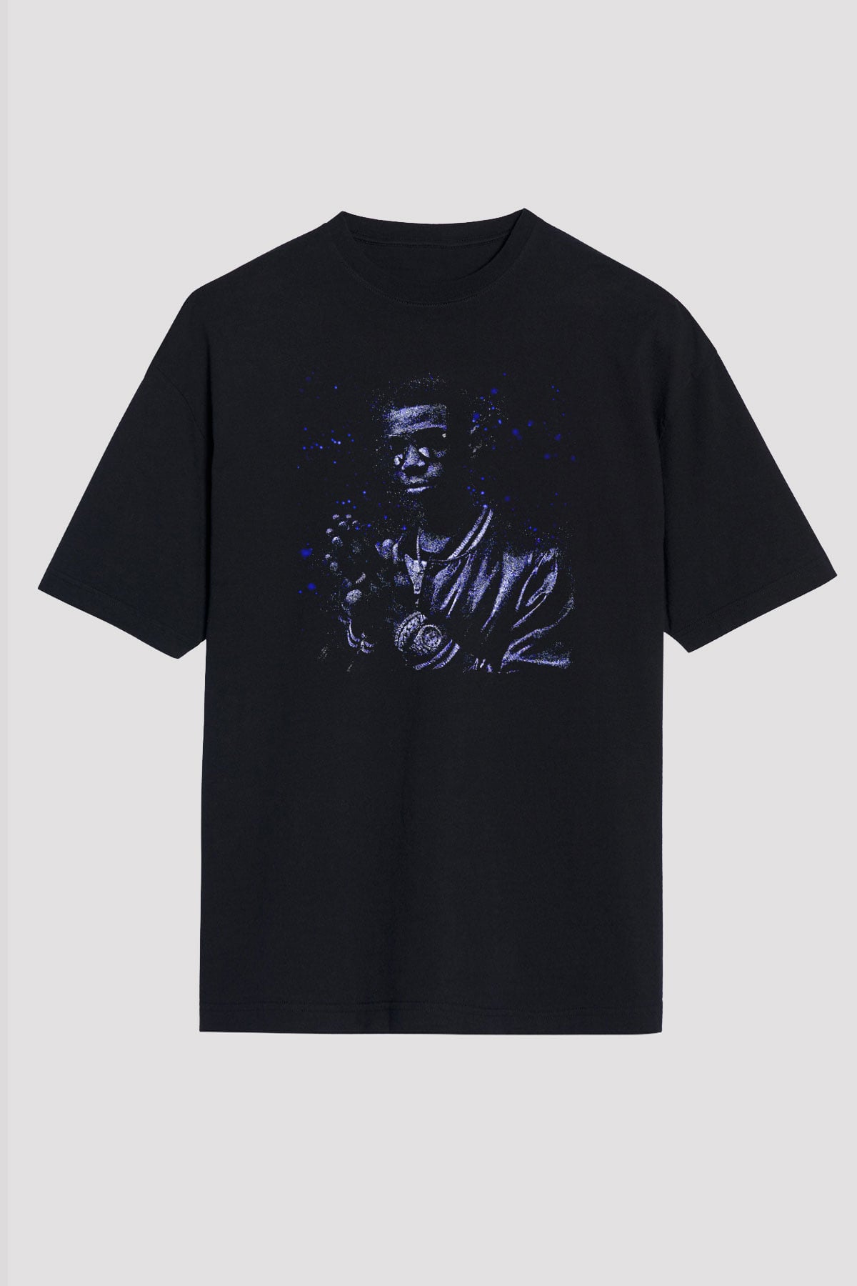 A Boosie Wit Da Hoodie Baskılı Unisex Siyah Oversize Tişört - Tshirt