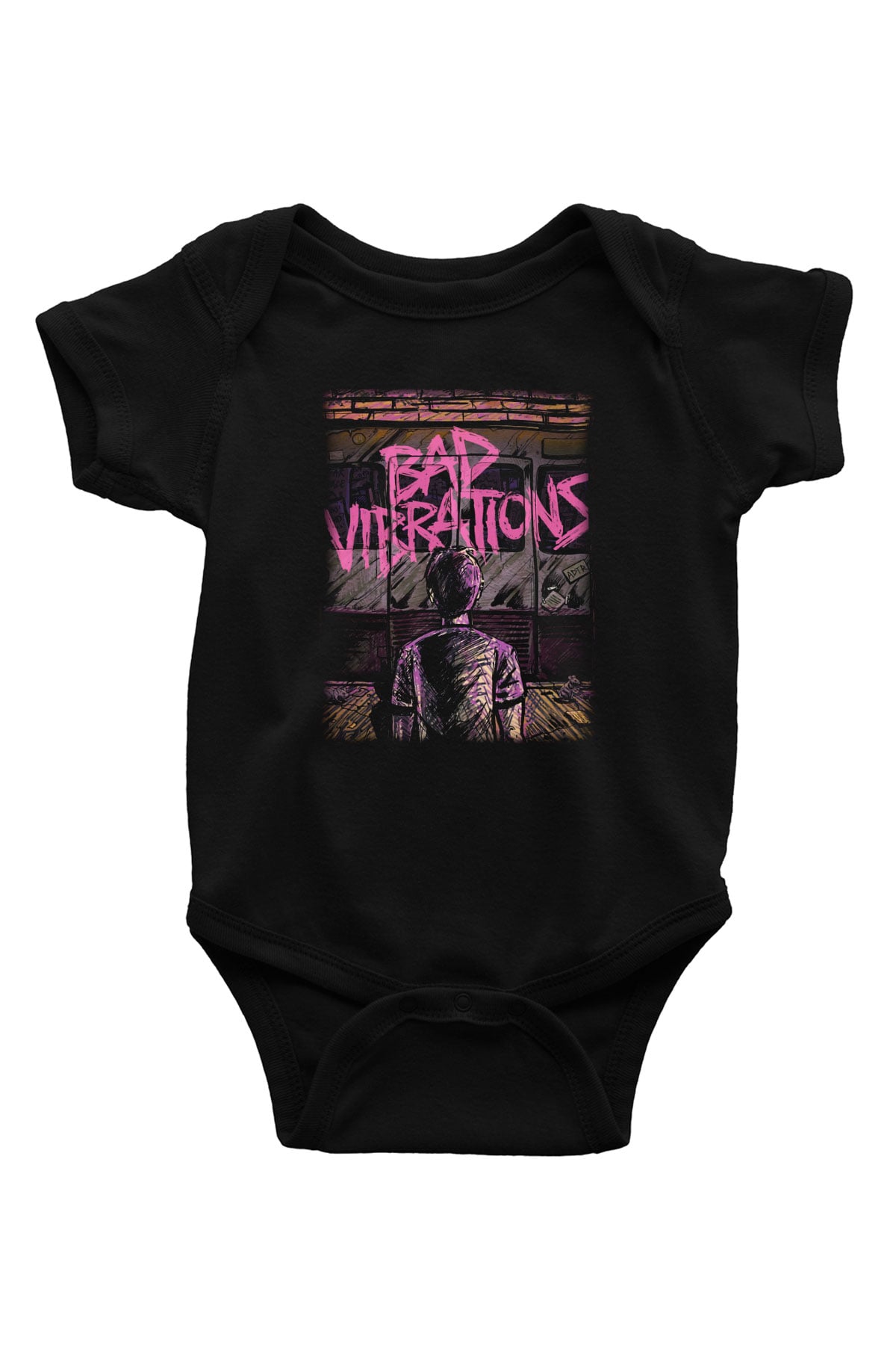 A Day To Remember Bad Vibrations Baskılı Siyah Bebek Body - Zıbın