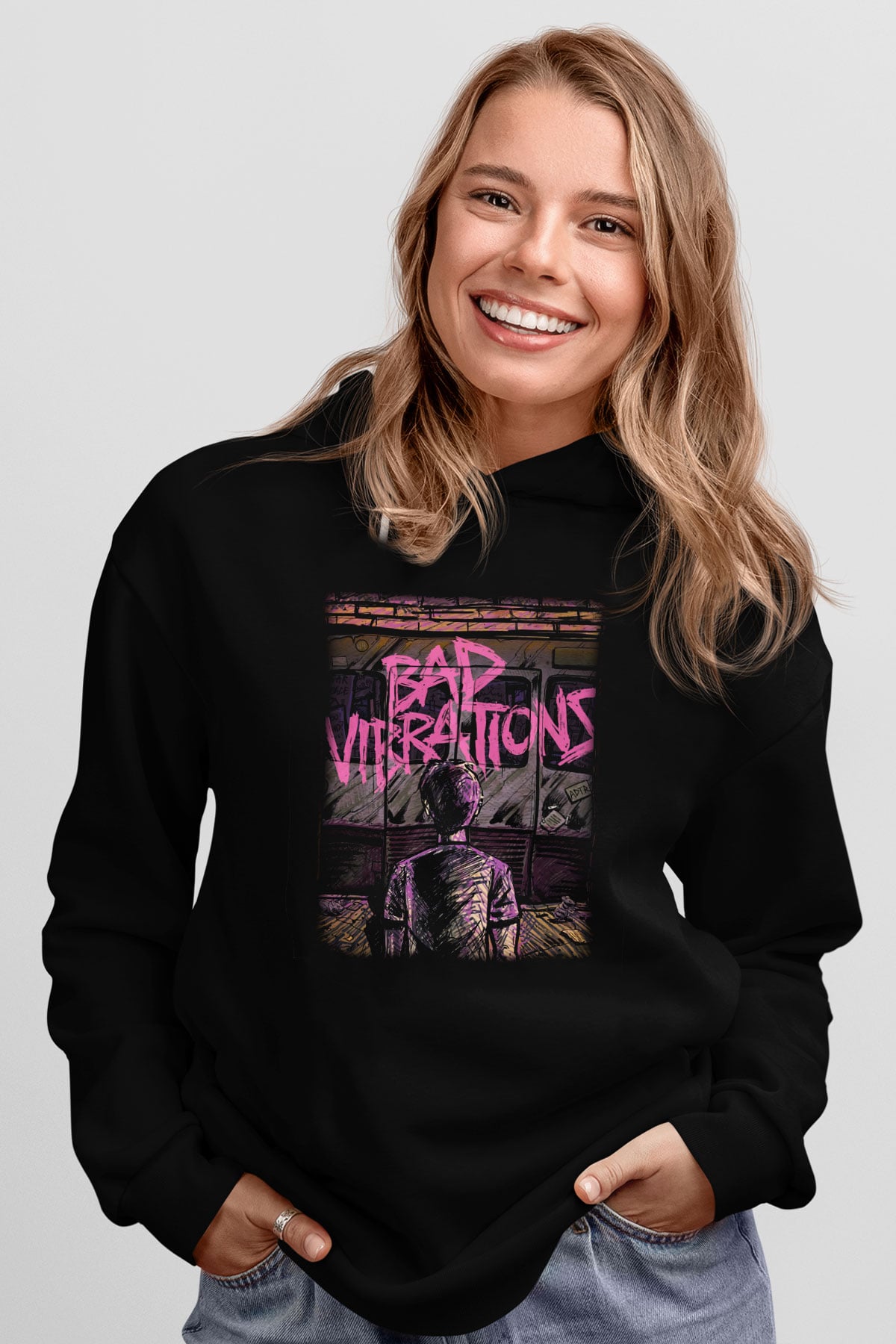 A Day To Remember Bad Vibrations Siyah Unisex Kapüşonlu Sweatshirt