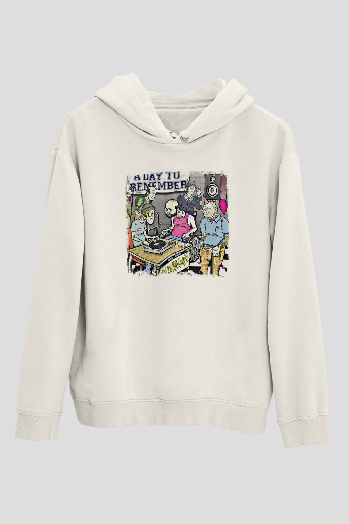 A Day to remember Baskılı Unisex Beyaz Hoodie