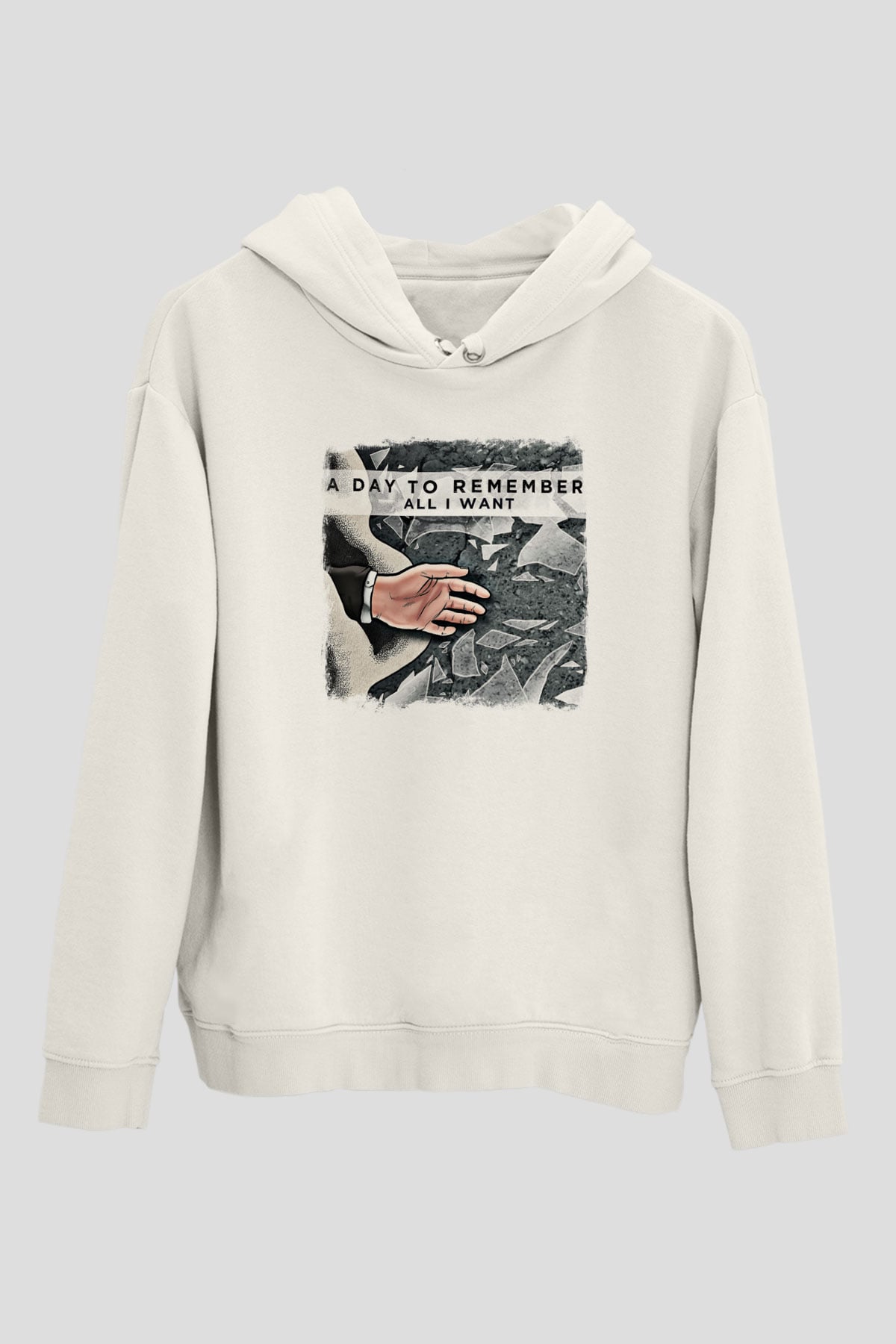 A Day to remember Baskılı Unisex Beyaz Hoodie