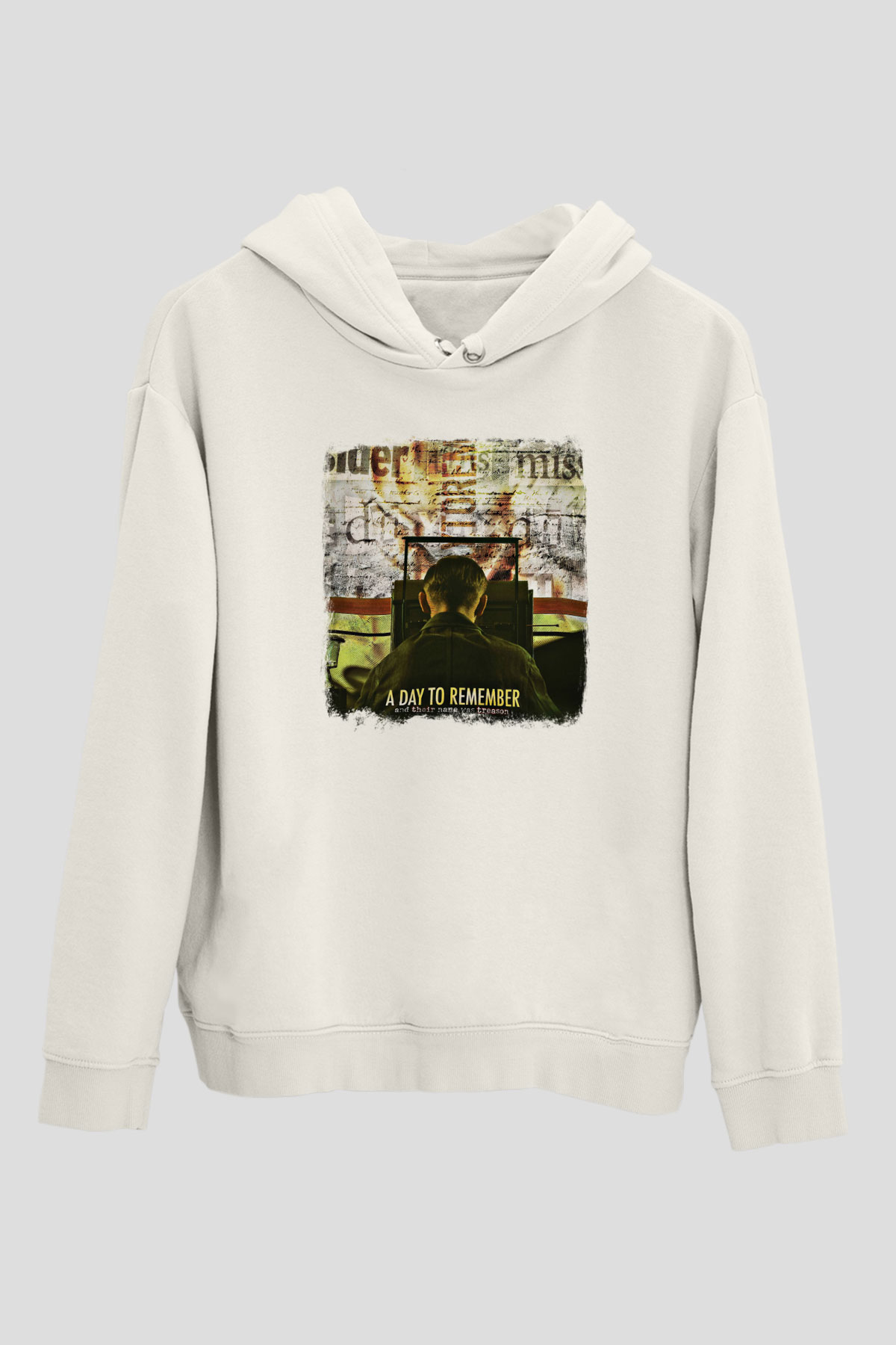 A Day to remember Baskılı Unisex Beyaz Hoodie