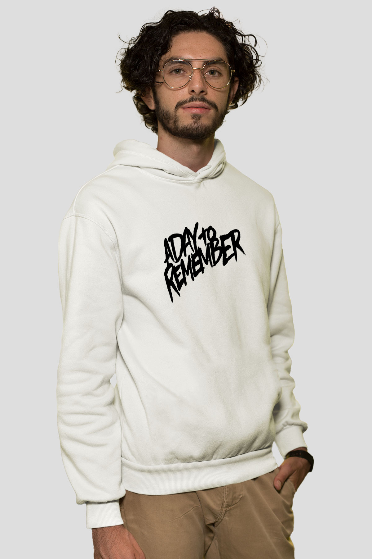 A Day to remember Baskılı Unisex Beyaz Hoodie