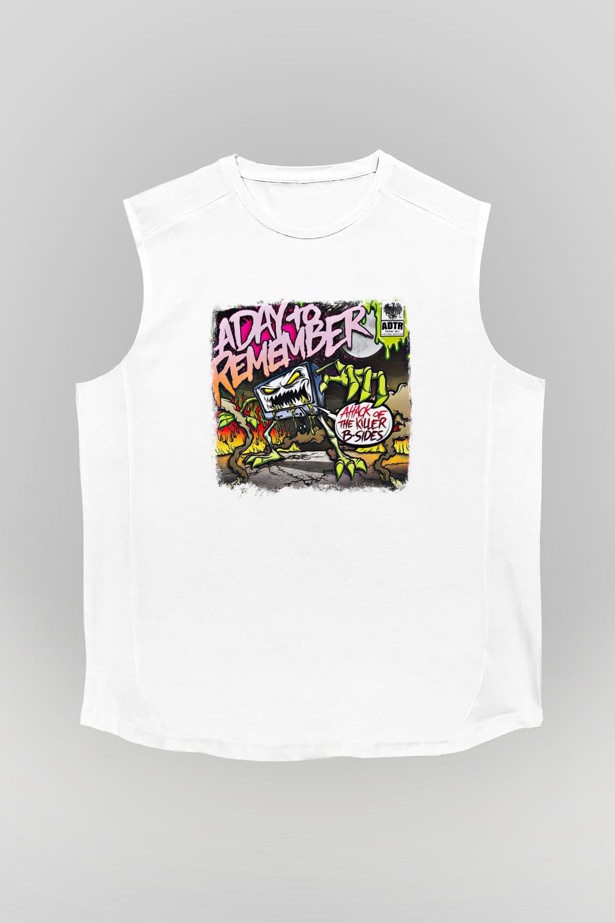 A Day to remember Baskılı Unisex Beyaz Kolsuz Tişört