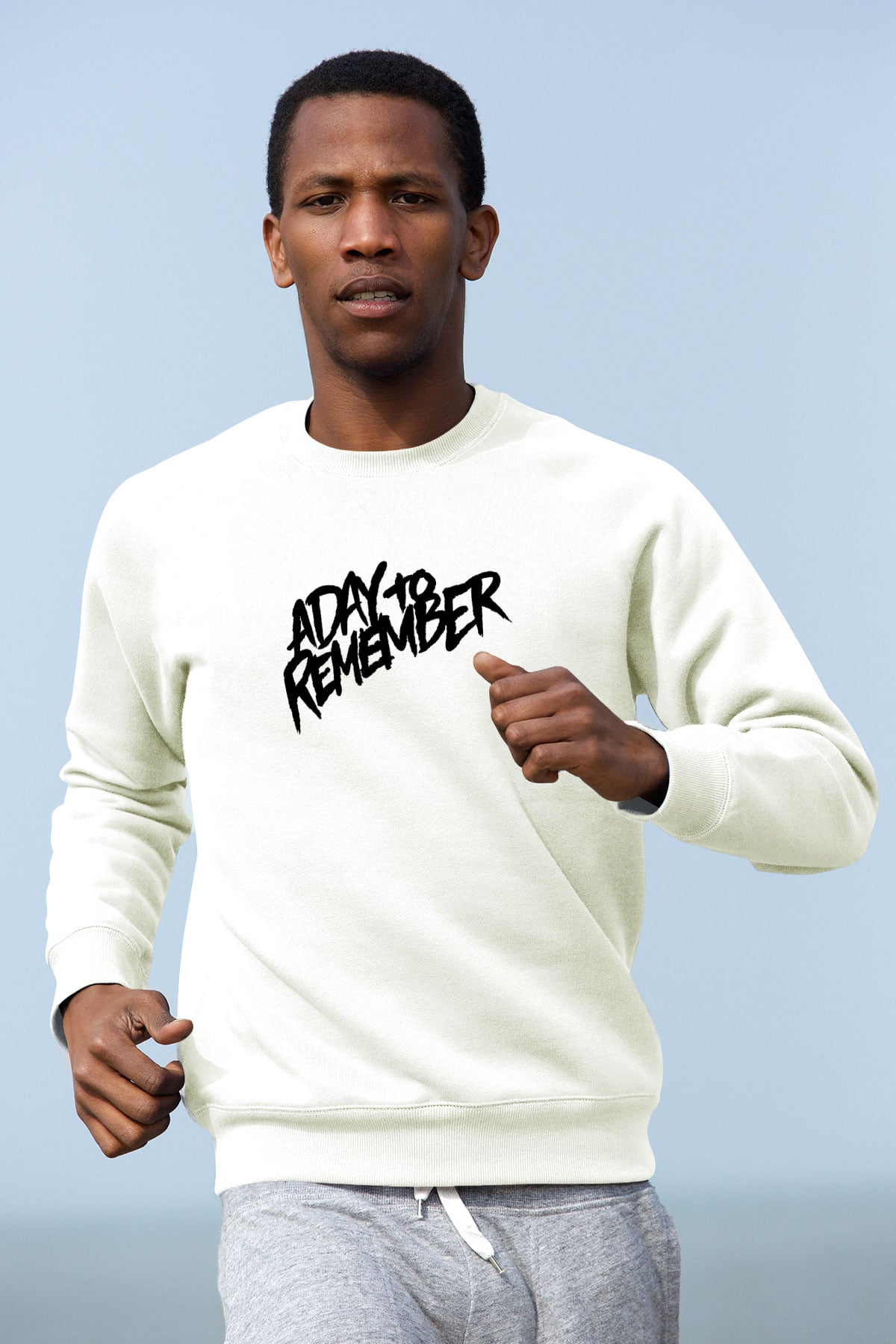 A Day to remember Baskılı Unisex Beyaz Sweatshirt