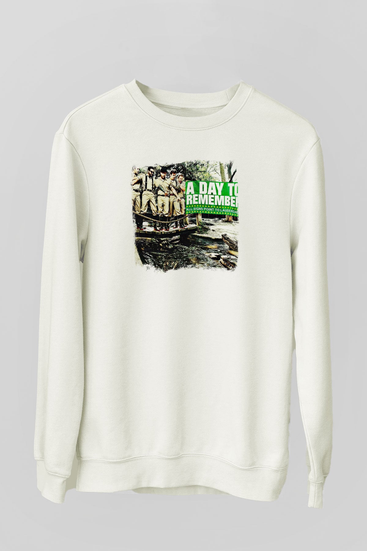 A Day to remember Baskılı Unisex Beyaz Sweatshirt