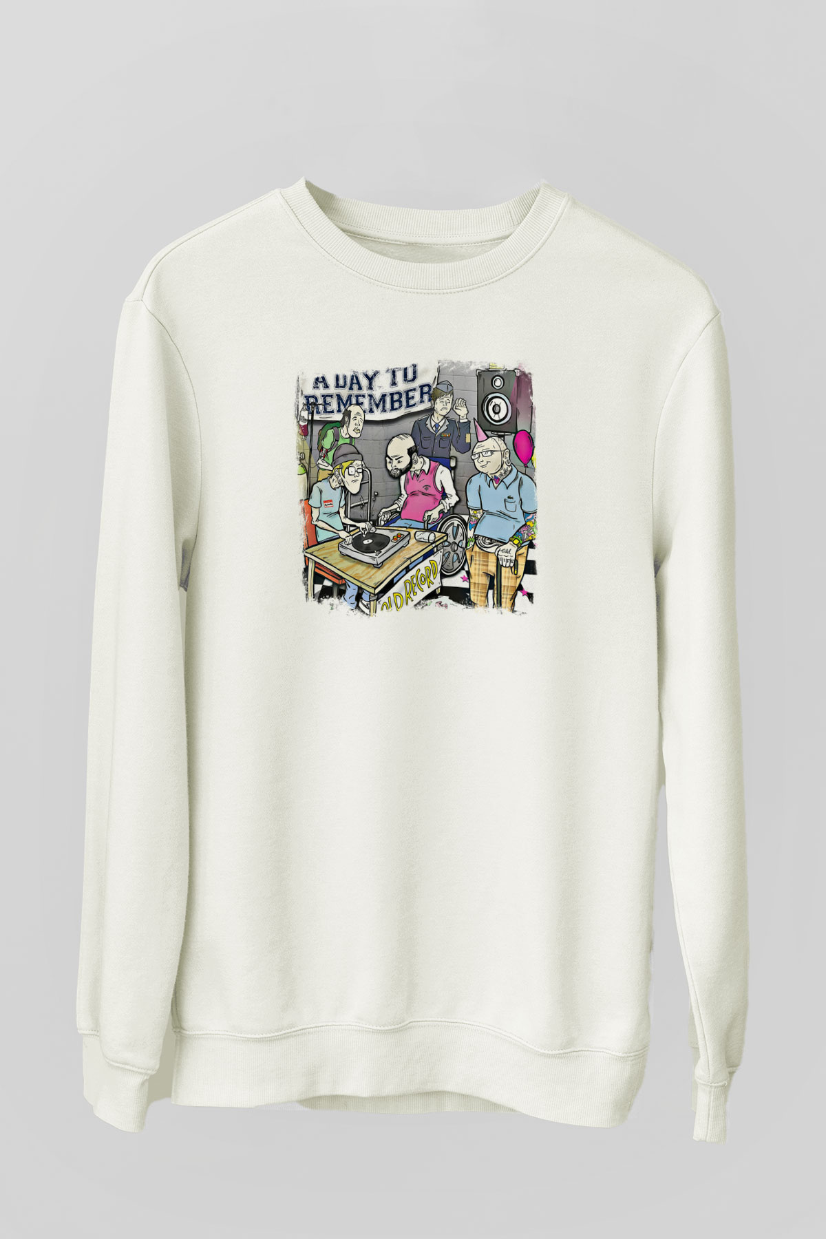A Day to remember Baskılı Unisex Beyaz Sweatshirt