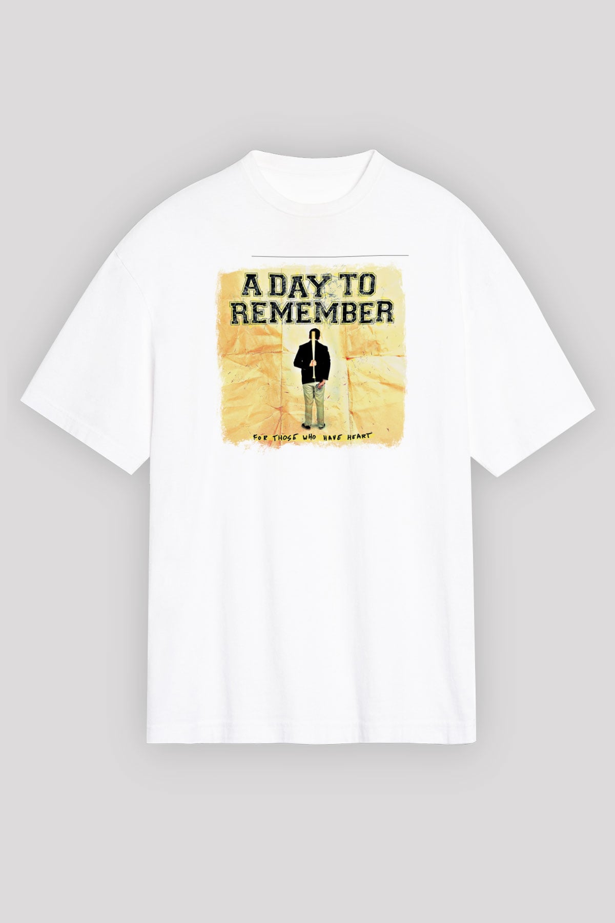 A Day to remember Baskılı Unisex Beyaz Oversize Tişört