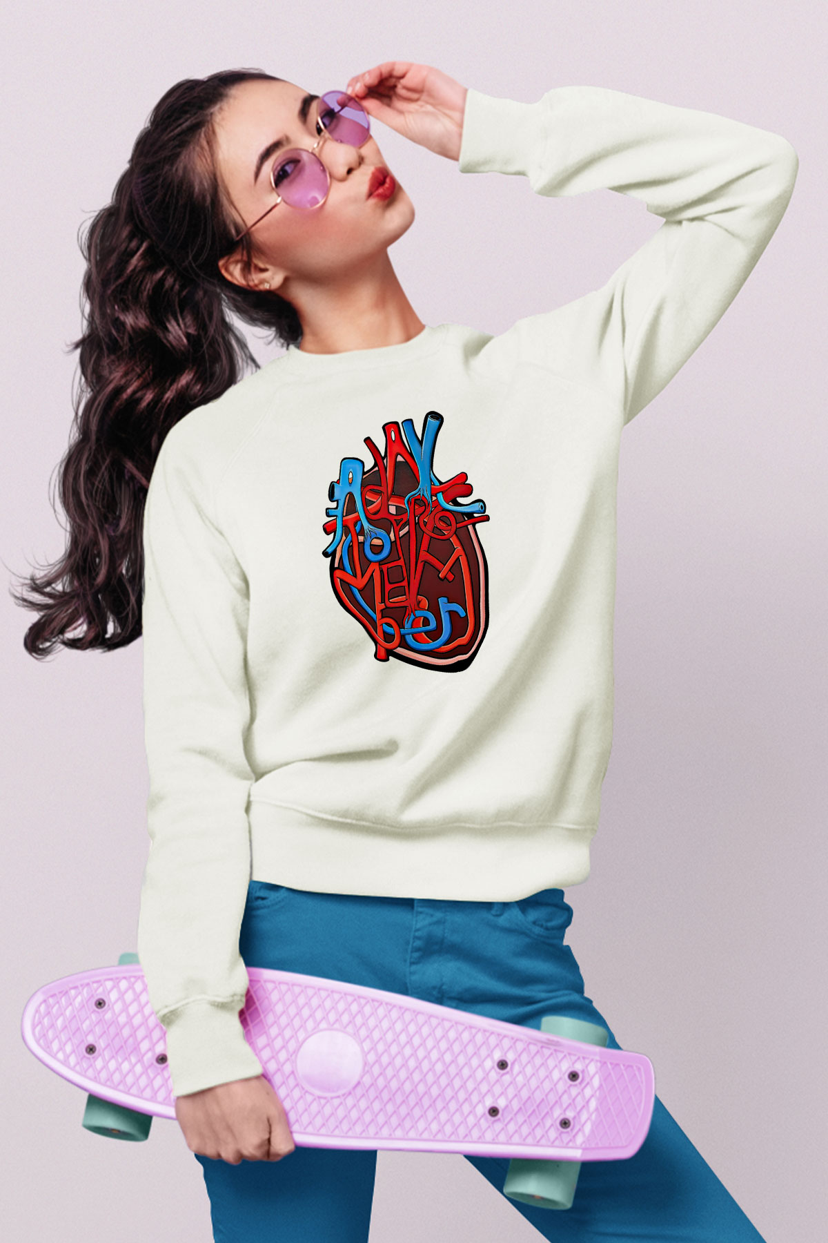 A Day to remember Baskılı Unisex Beyaz Sweatshirt