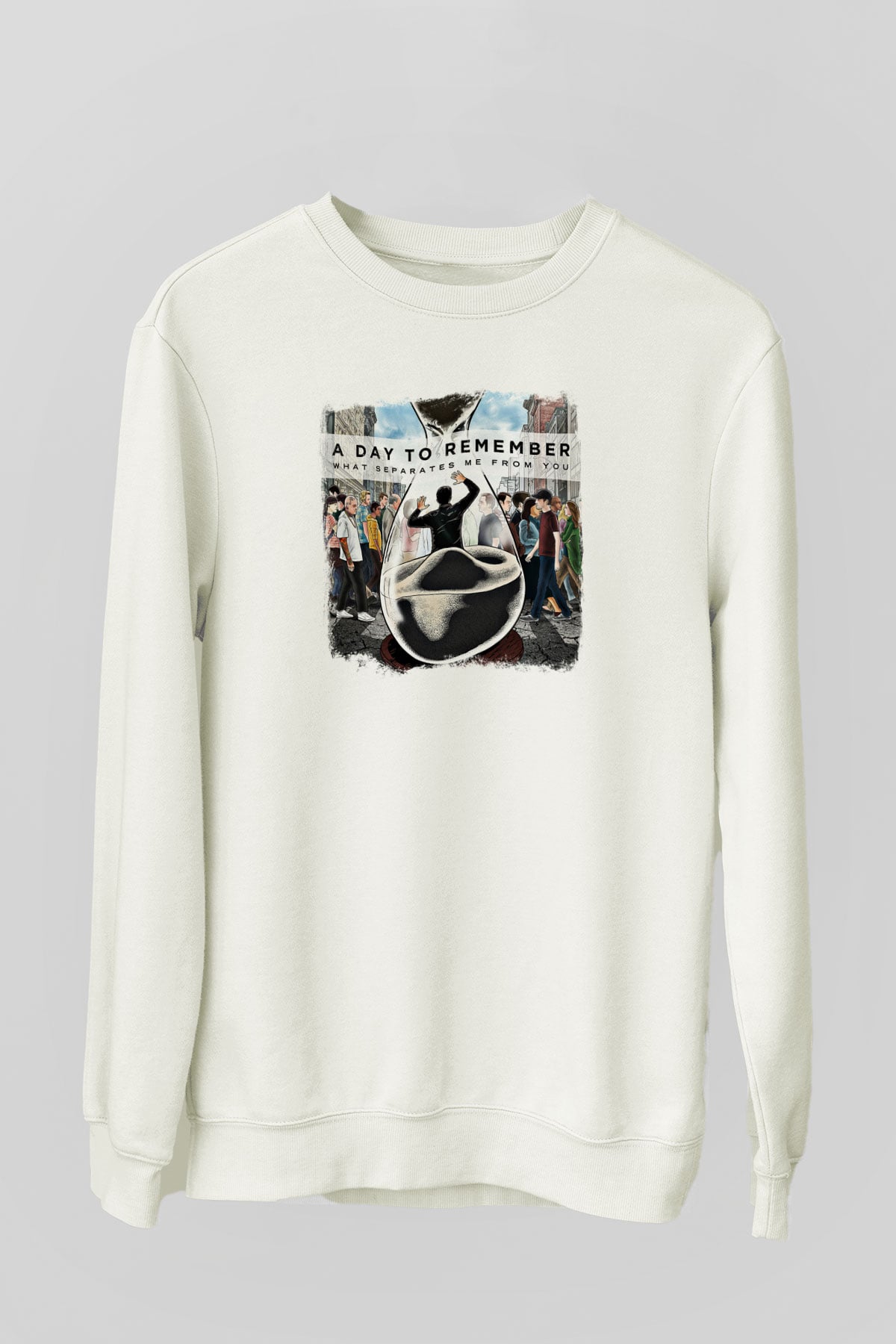 A Day to remember Baskılı Unisex Beyaz Sweatshirt