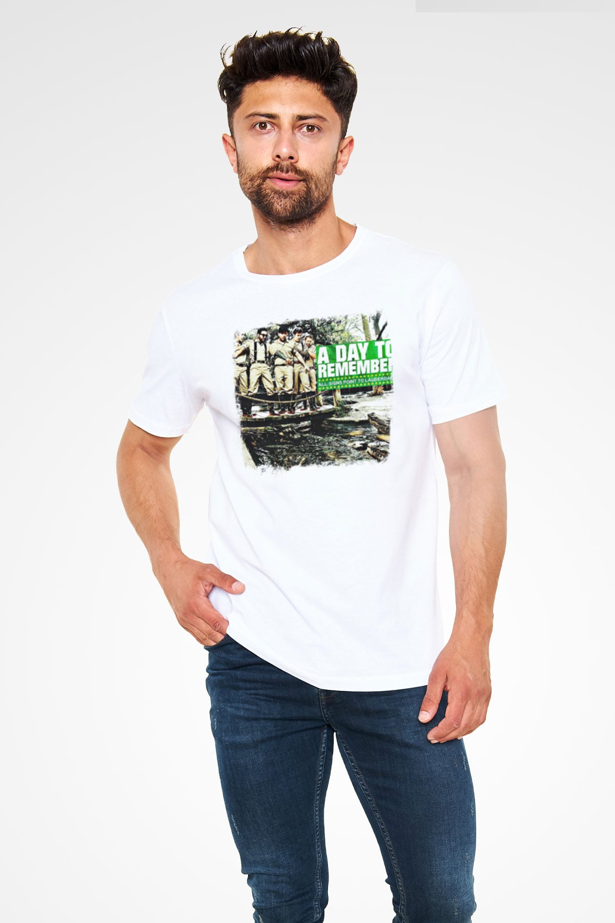 A Day to remember Baskılı Unisex Beyaz Tişört