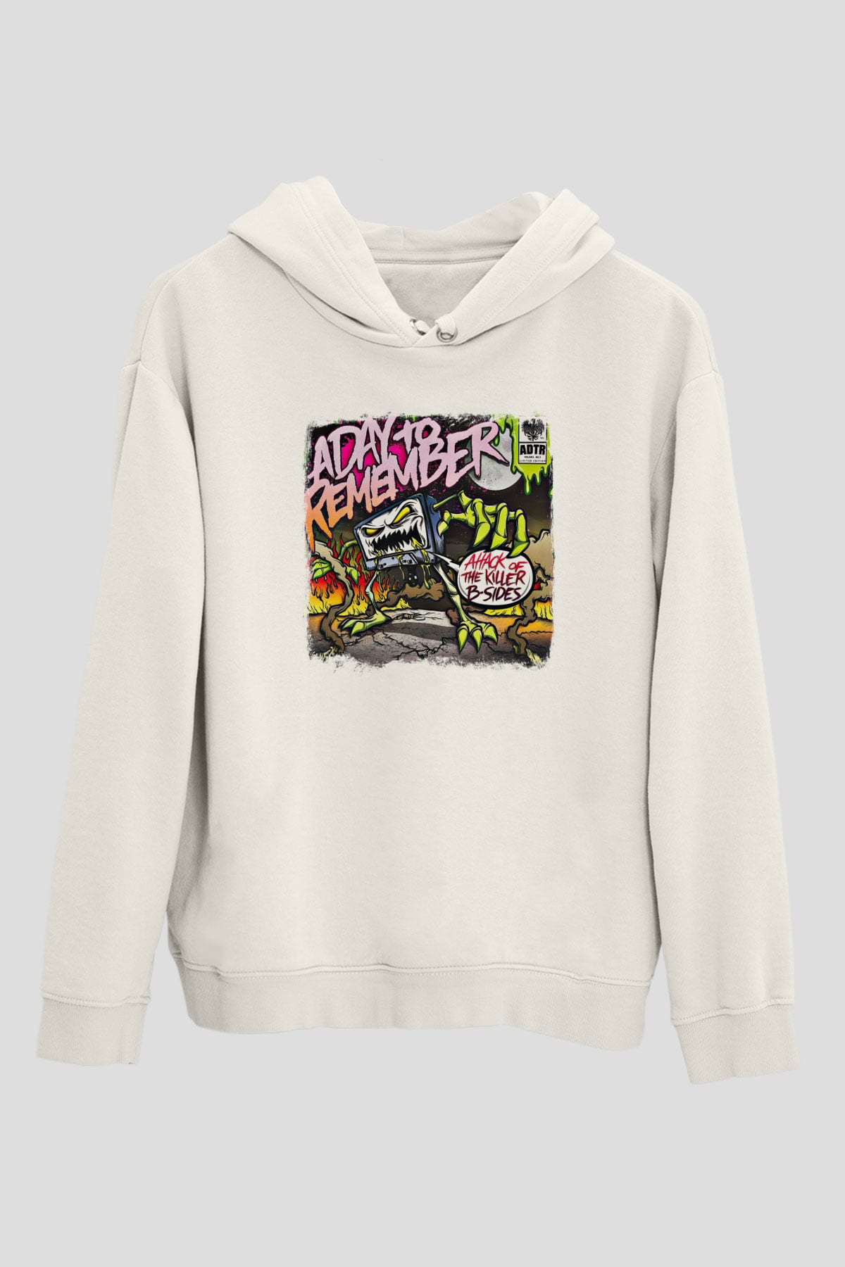 A Day to remember Baskılı Unisex Beyaz Hoodie