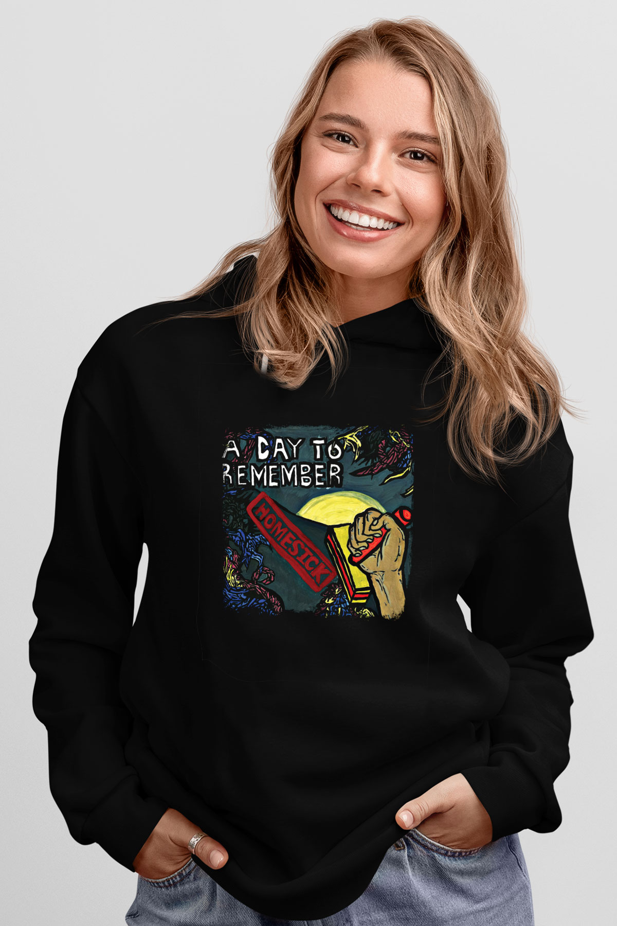 A Day to remember Baskılı Unisex Siyah Hoodie