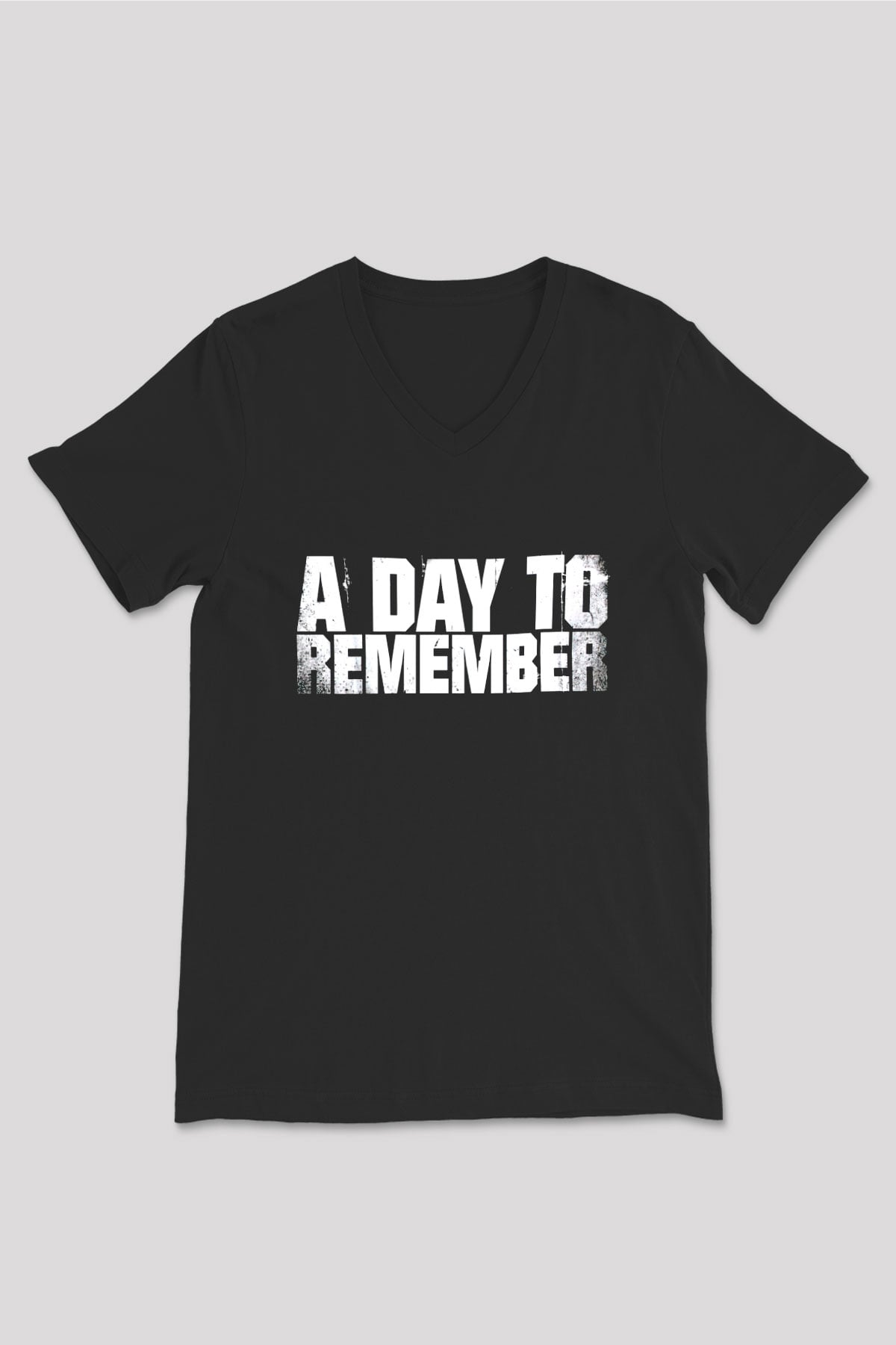 A Day To Remember Siyah Unisex V Yaka Tişört T-Shirt
