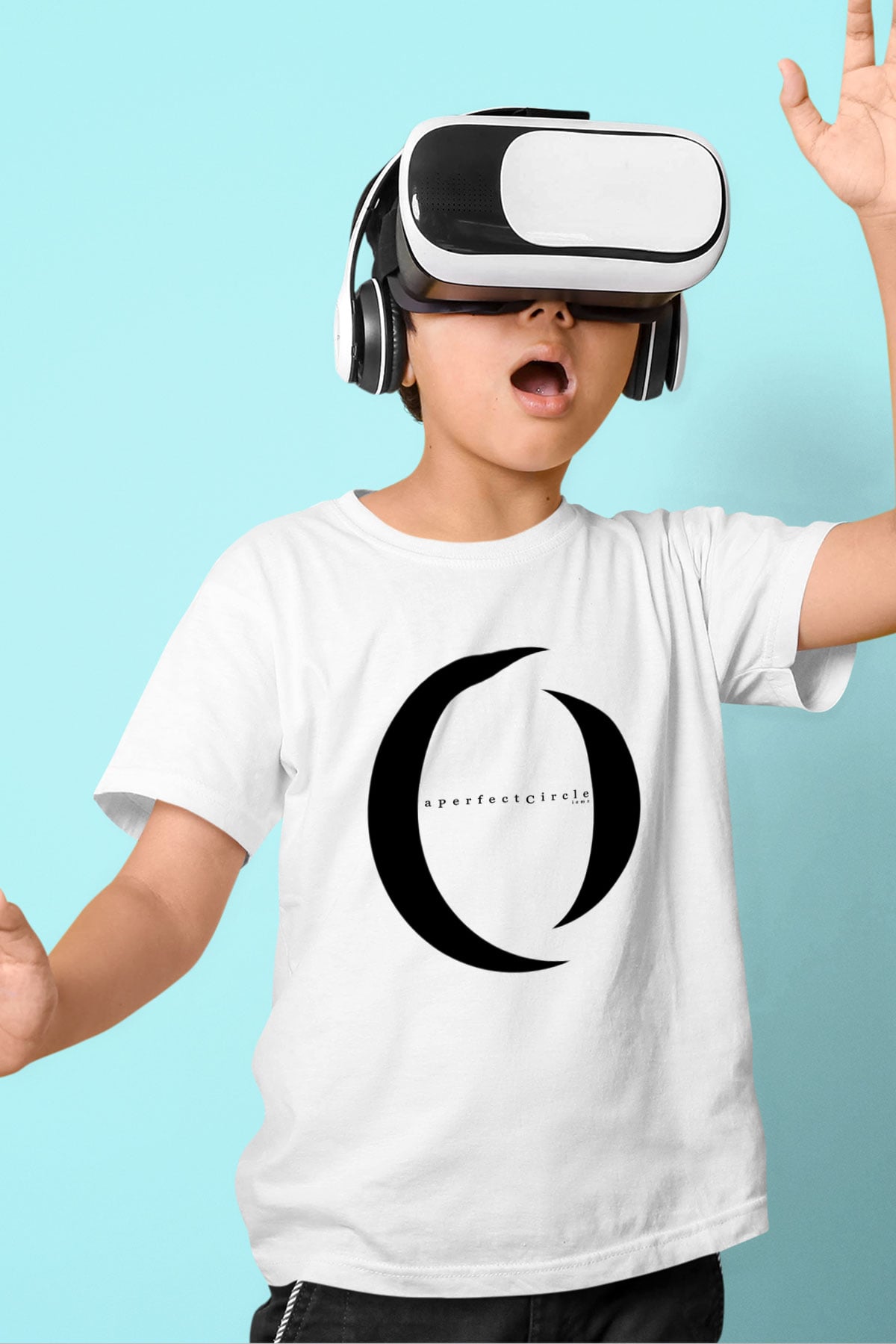 A Perfect Circle Baskılı Unisex Beyaz Çocuk Tişört