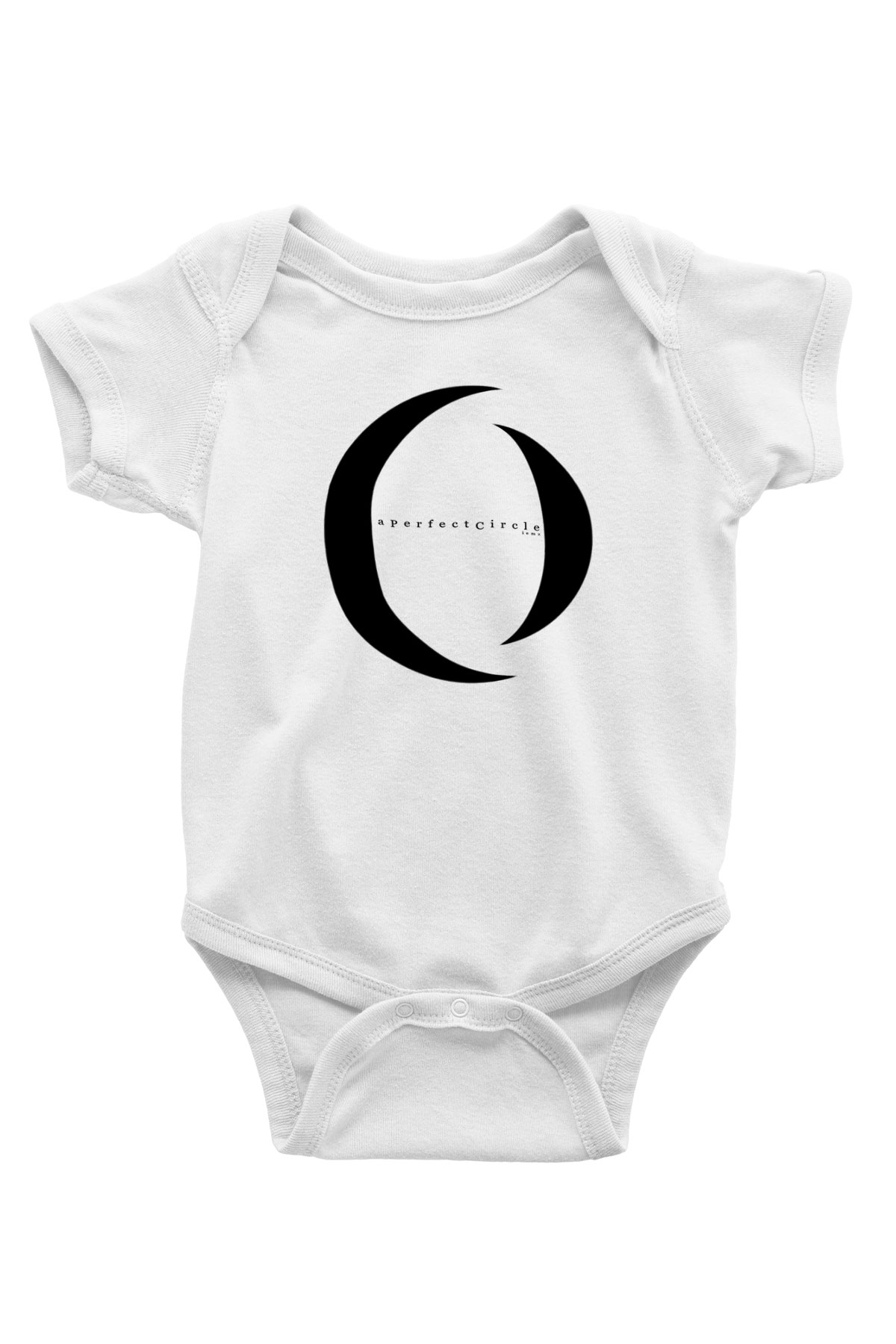A Perfect Circle Baskılı Unisex Beyaz Bebek Body - Zıbın