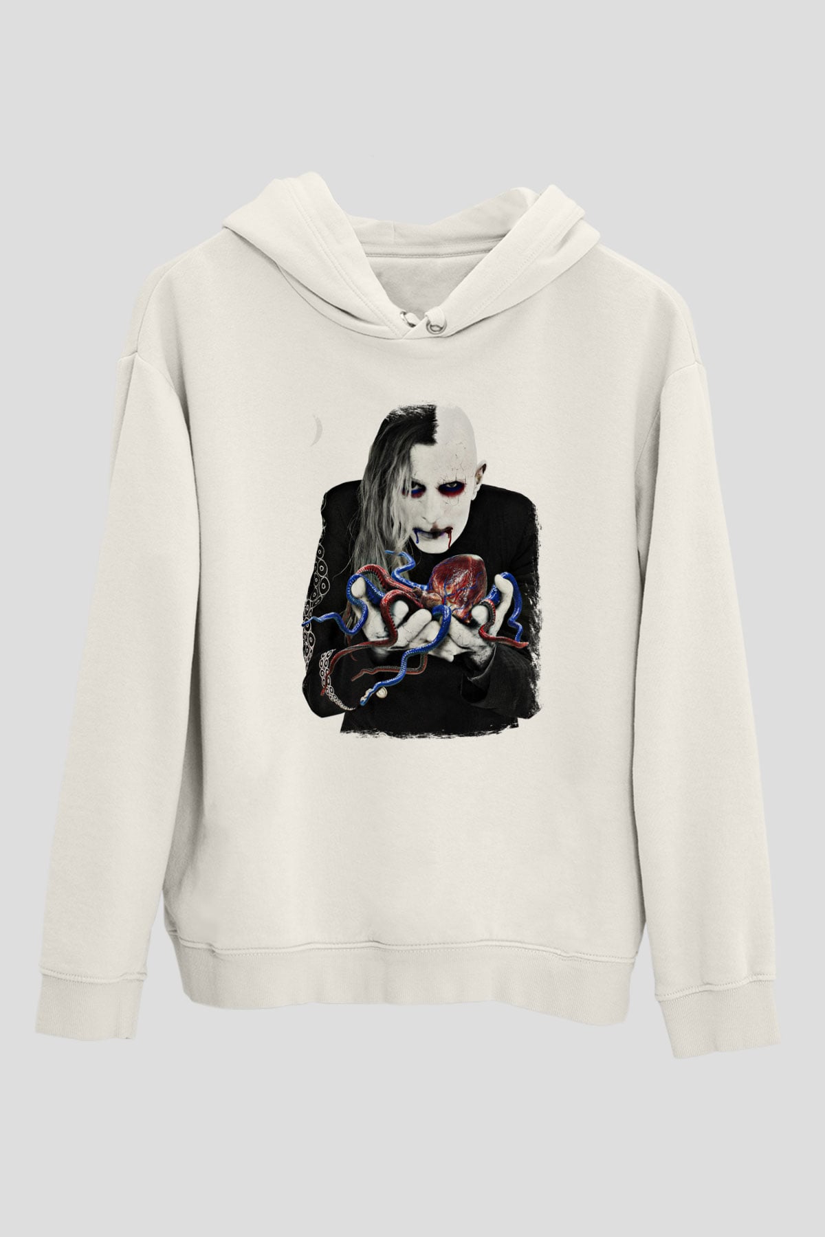 A Perfect Circle Baskılı Unisex Beyaz Hoodie