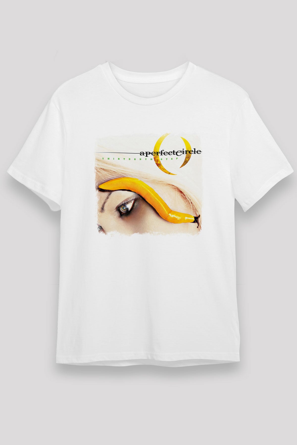 A Perfect Circle Baskılı Unisex Beyaz Tişört