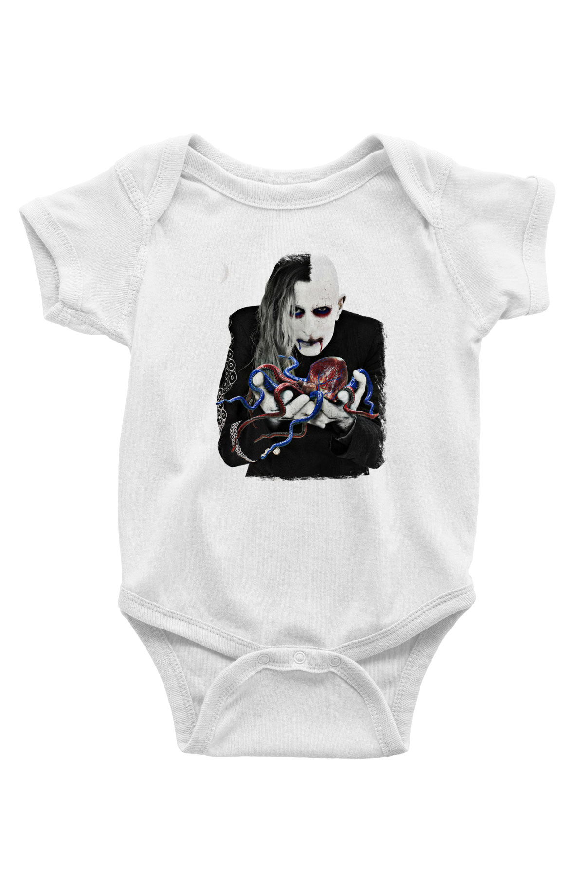 A Perfect Circle Baskılı Unisex Beyaz Bebek Body - Zıbın