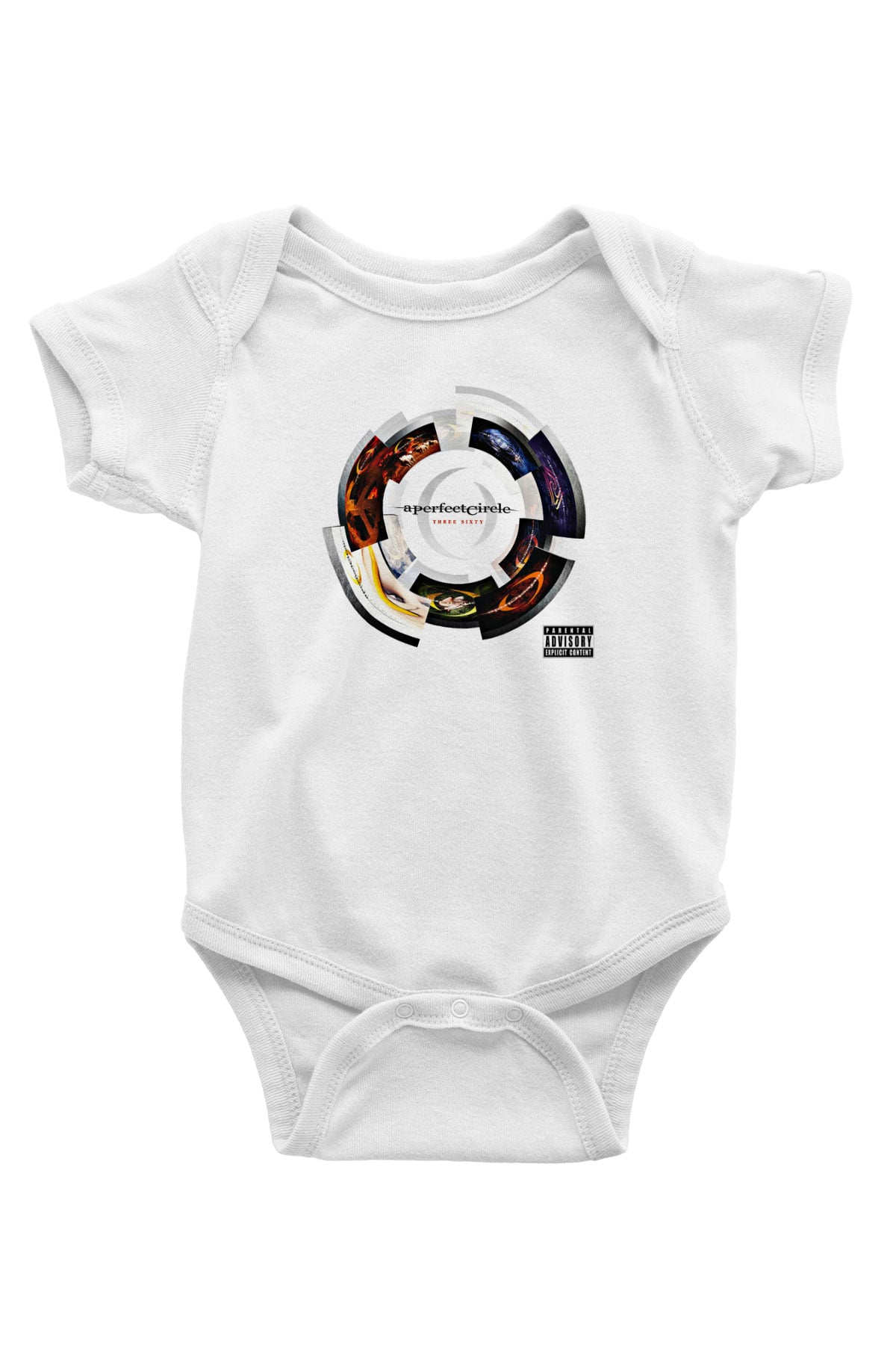 A Perfect Circle Baskılı Unisex Beyaz Bebek Body - Zıbın