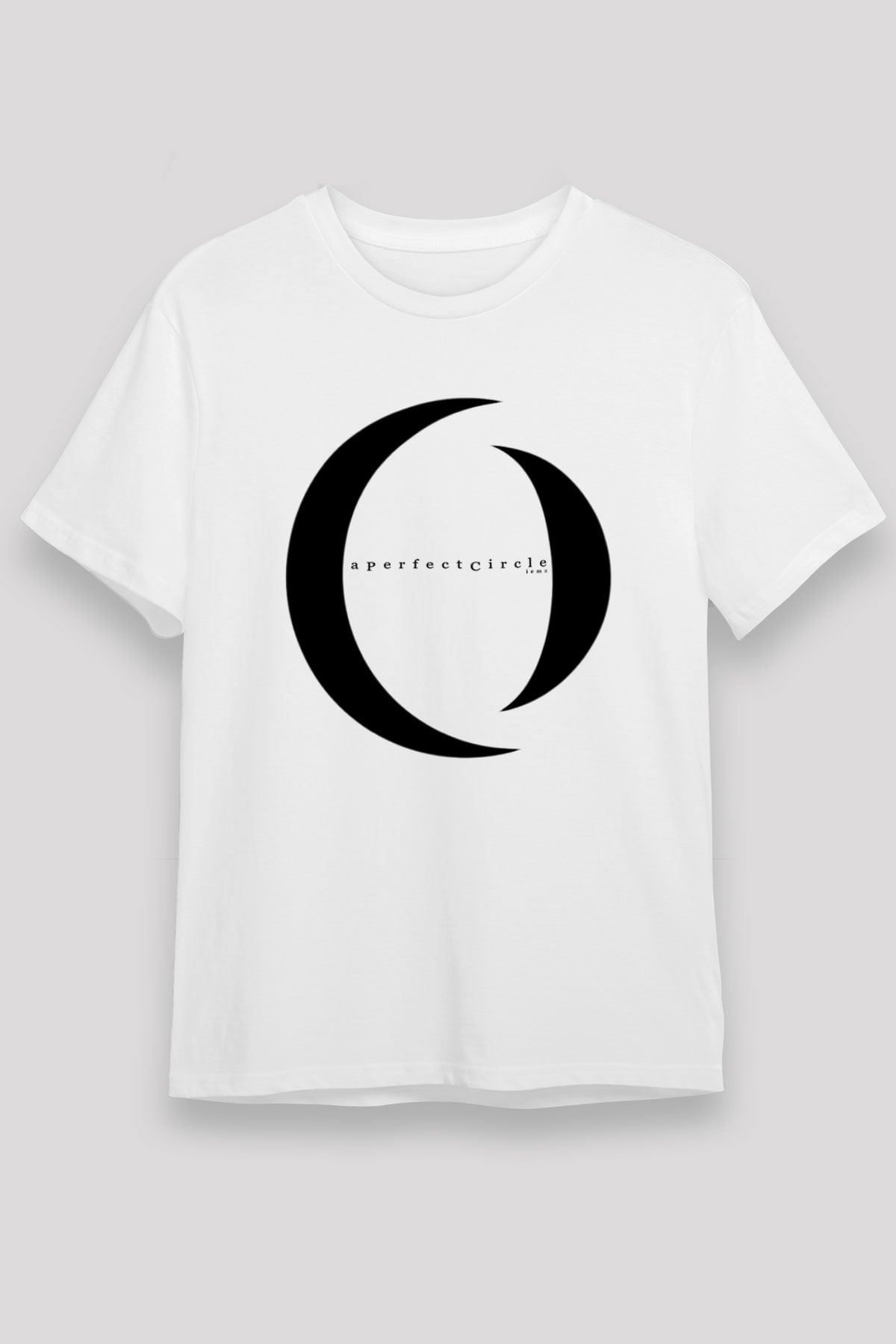 A Perfect Circle Baskılı Unisex Beyaz Tişört