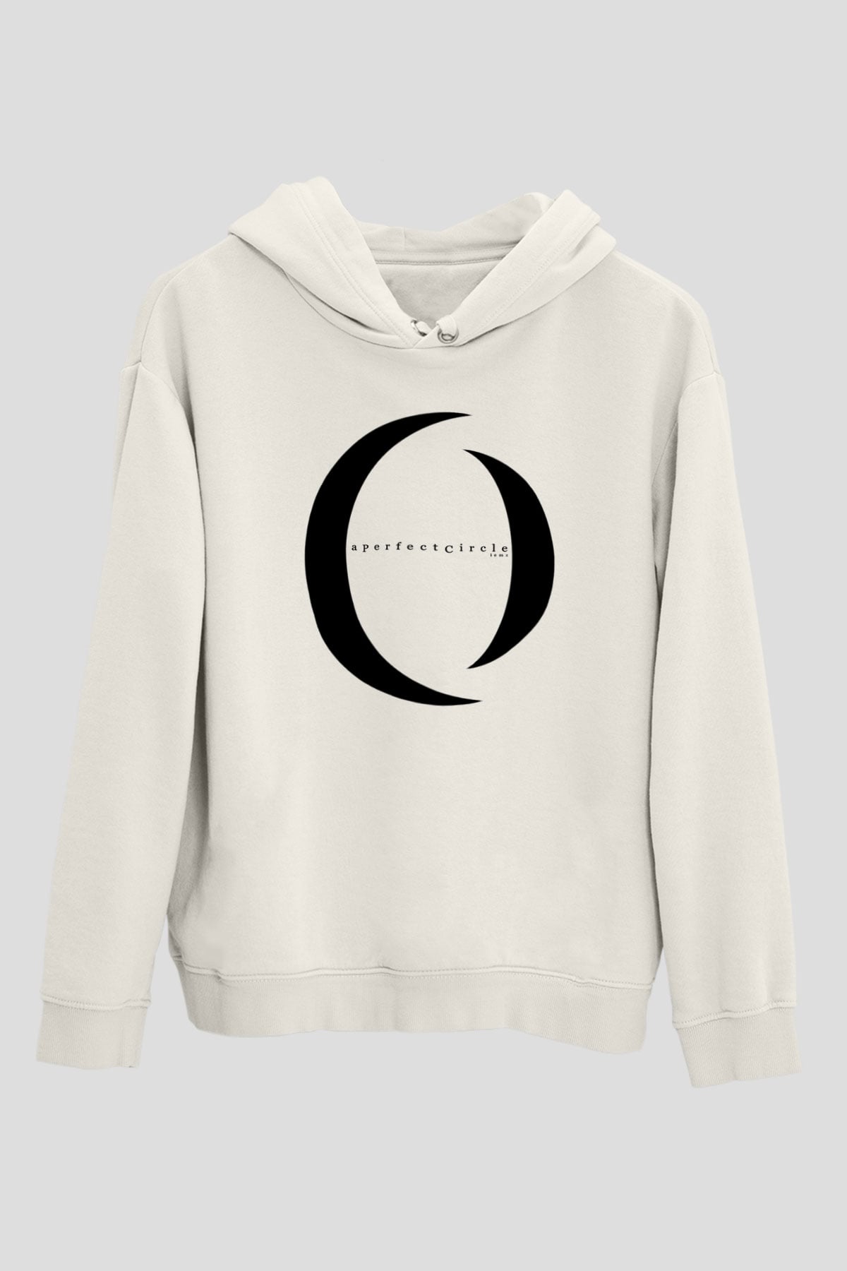 A Perfect Circle Baskılı Unisex Beyaz Hoodie