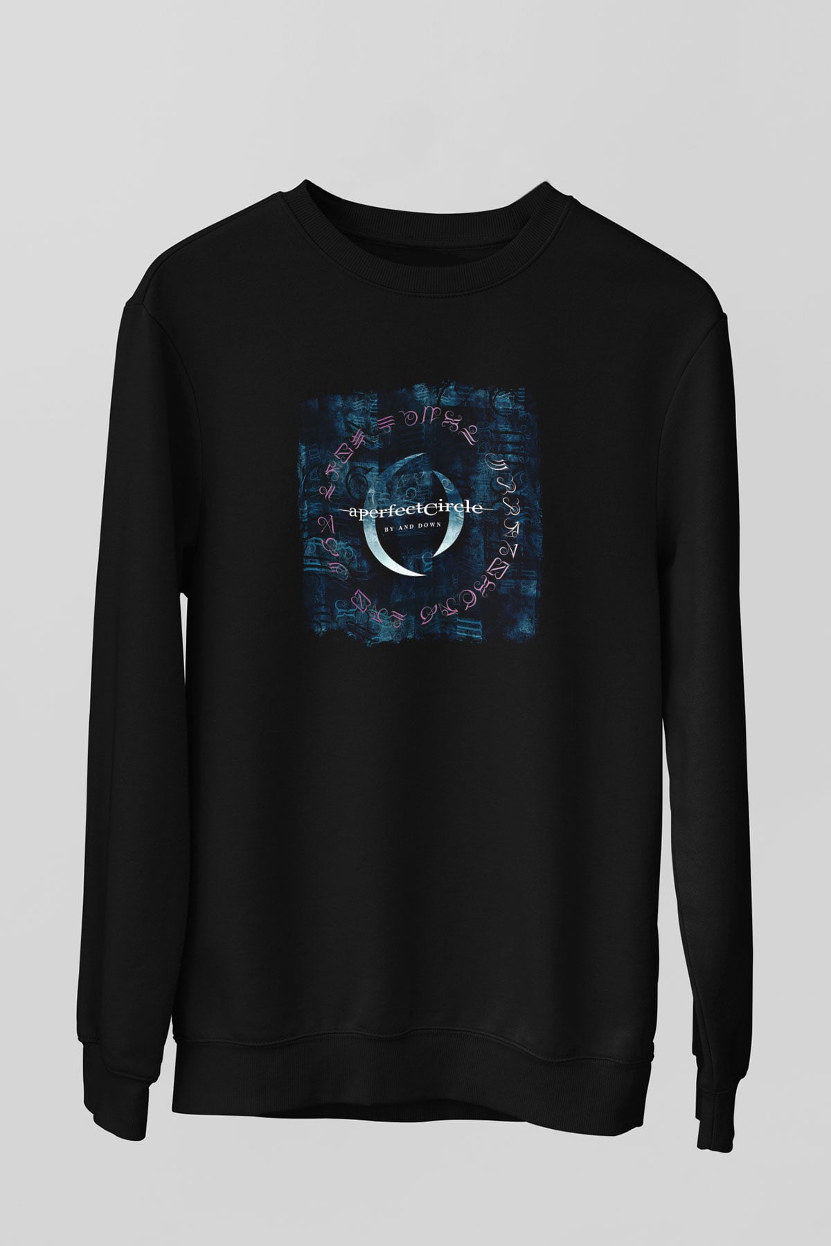 A Perfect Circle Baskılı Unisex Siyah Sweatshirt