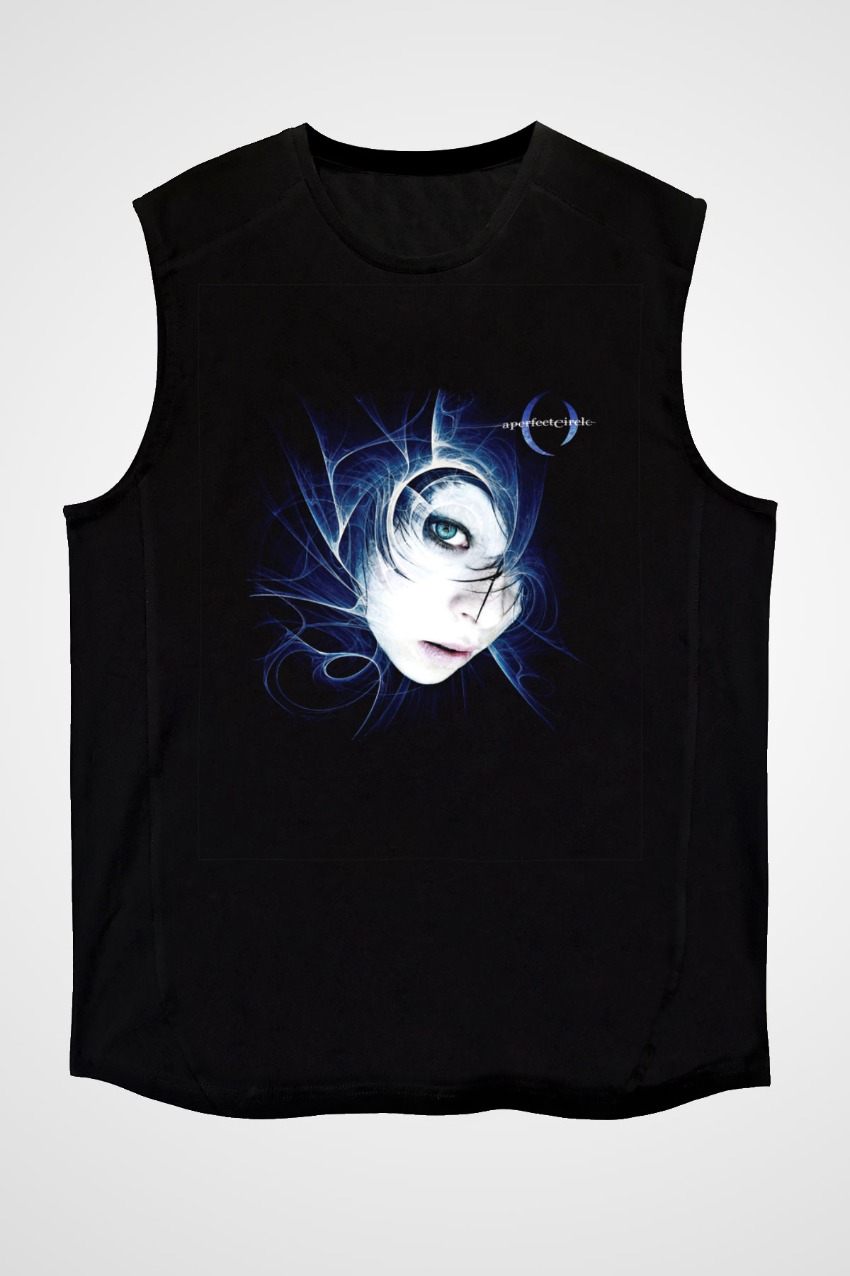A Perfect Circle Baskılı Unisex Siyah Kolsuz Tişört