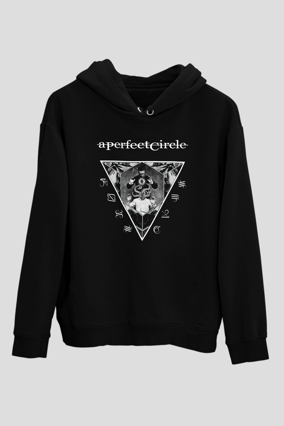 A Perfect Circle Siyah Unisex Kapüşonlu Sweatshirt