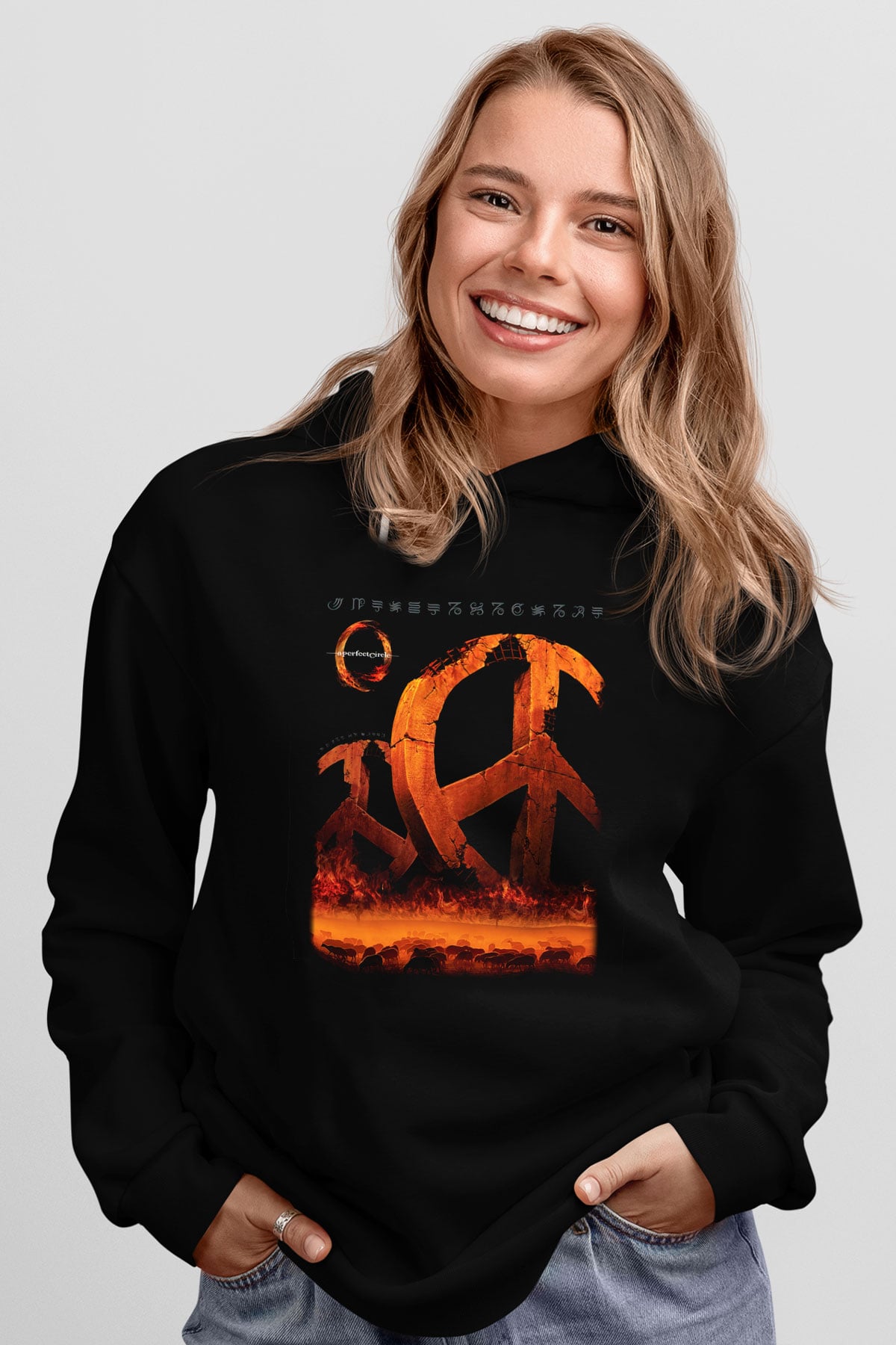 A Perfect Circle Siyah Unisex Kapüşonlu Sweatshirt