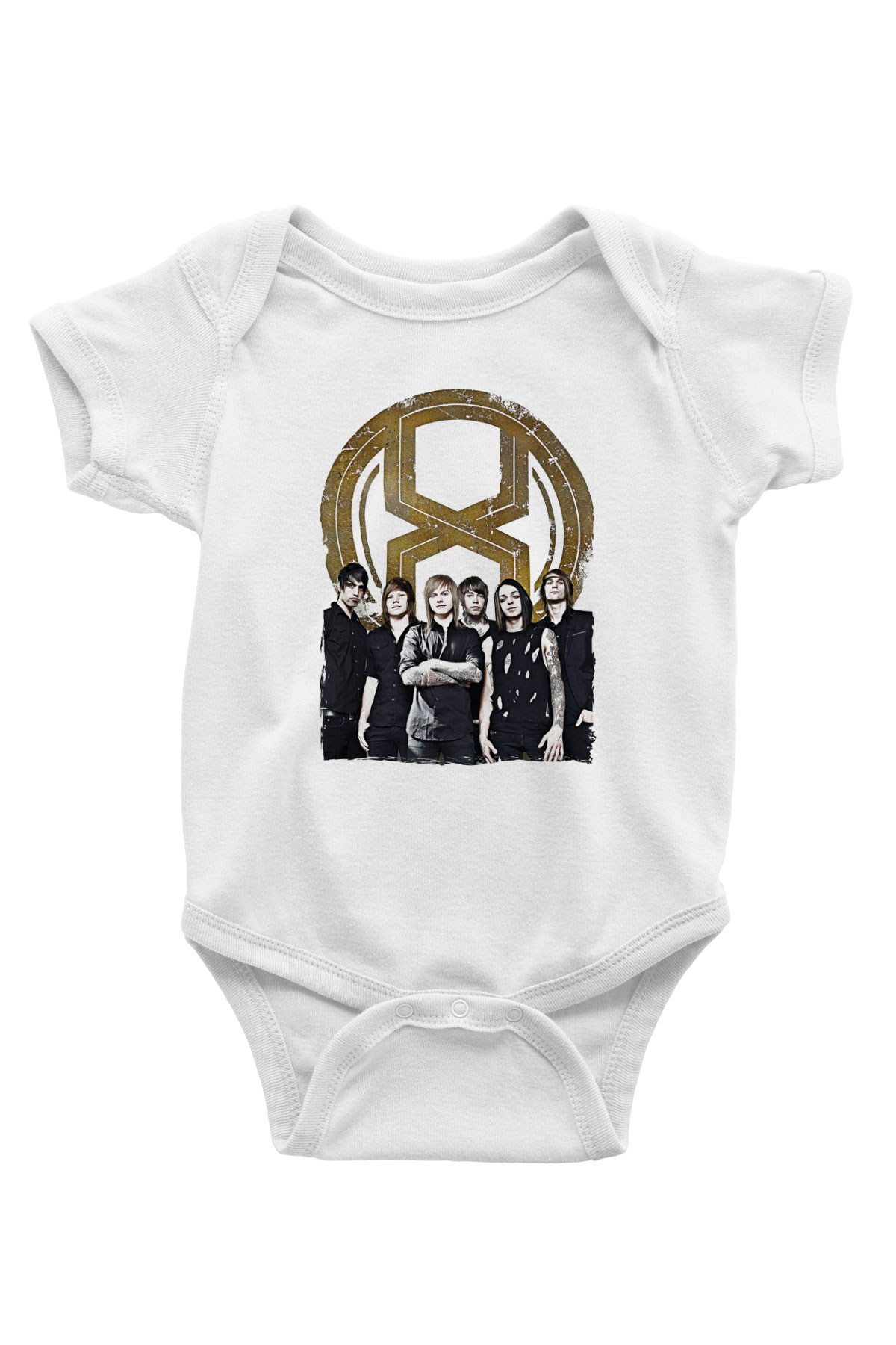 A Skylit Drive Baskılı Beyaz Unisex Bebek Body - Zıbın