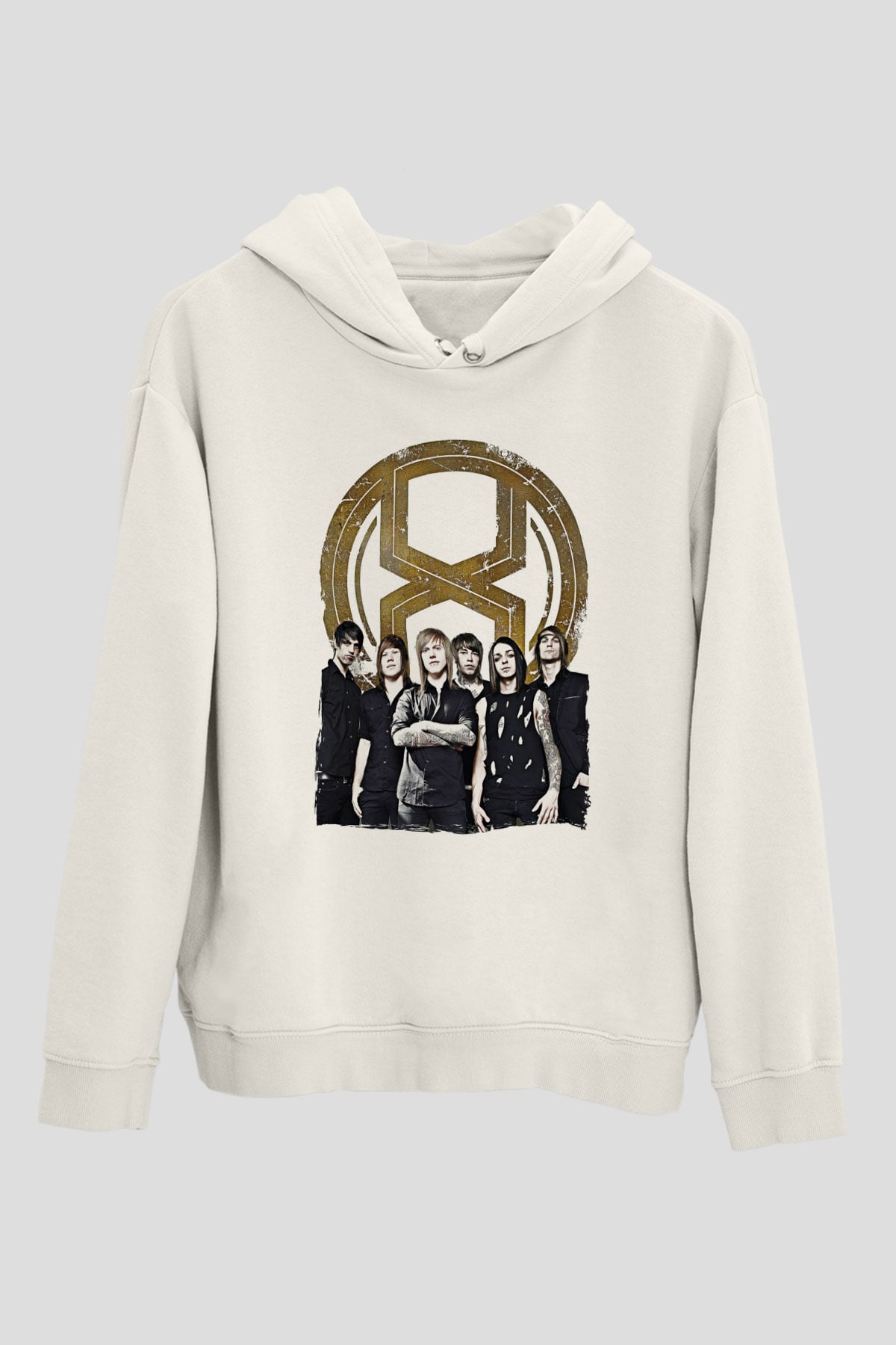 A Skylit Drive Baskılı Beyaz Unisex Kapüşonlu Sweatshirt